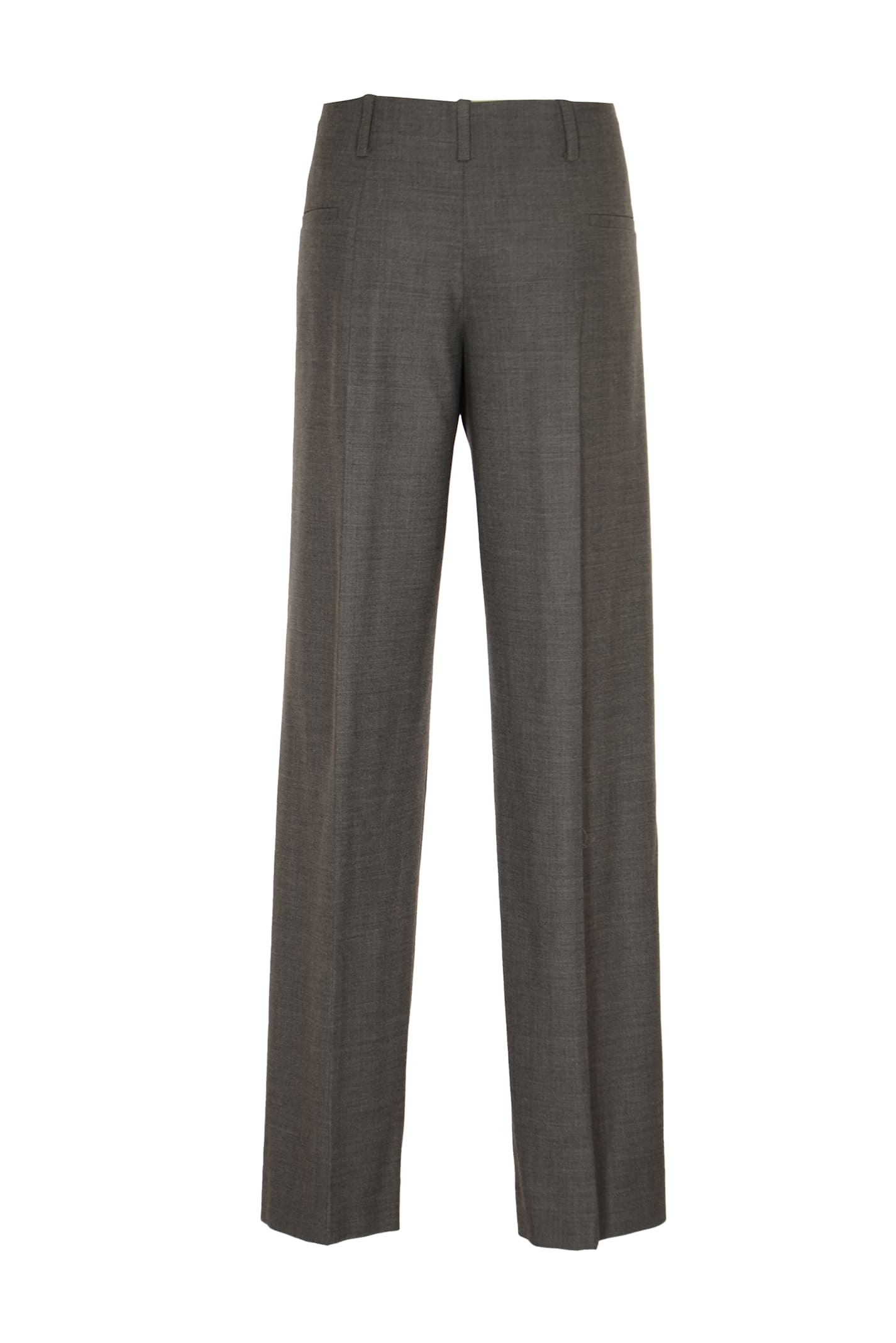 Shop Tory Burch Stretch Flannel Trousers In Grey