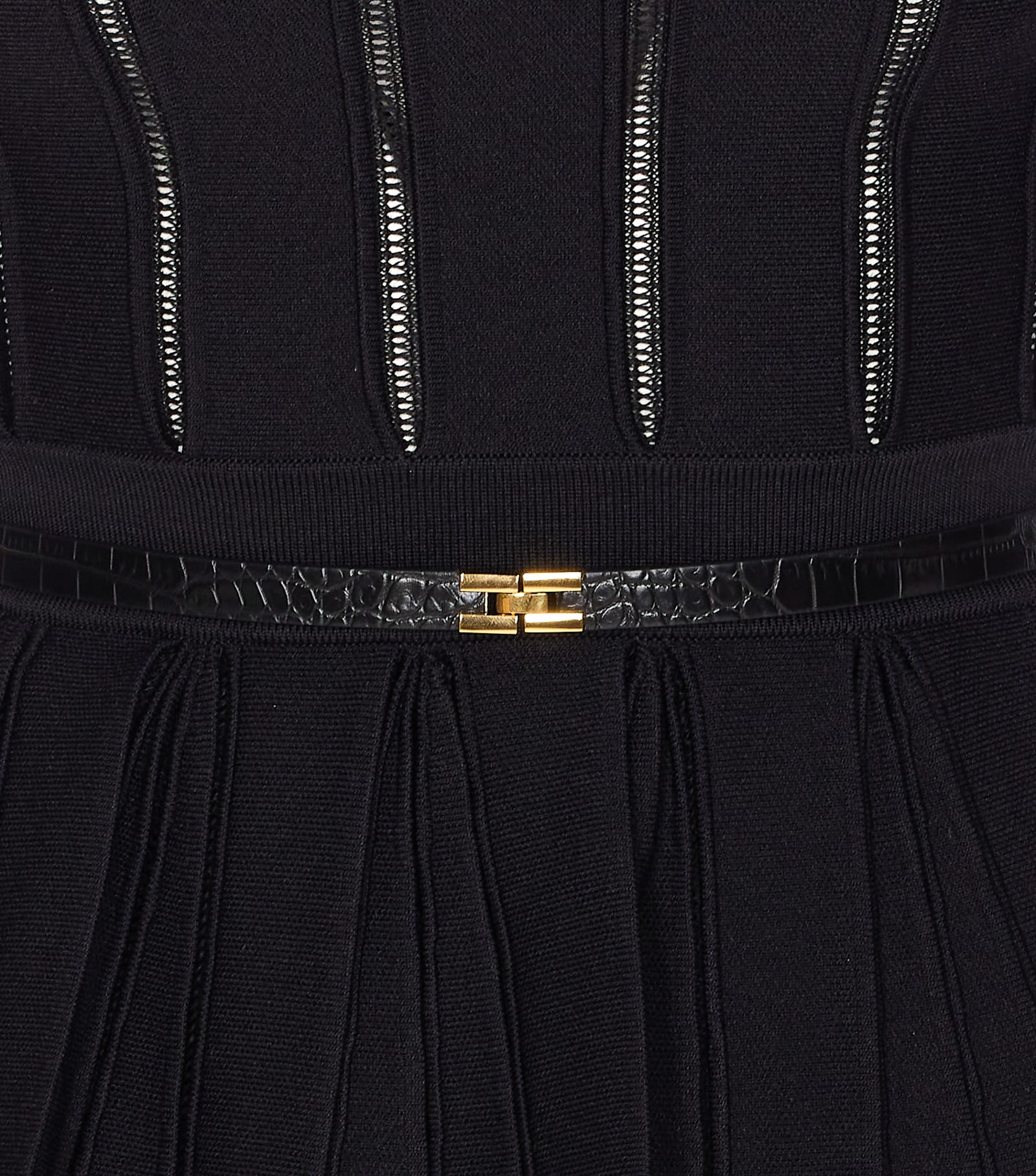 Elisabetta Franchi Midi Dress In Black