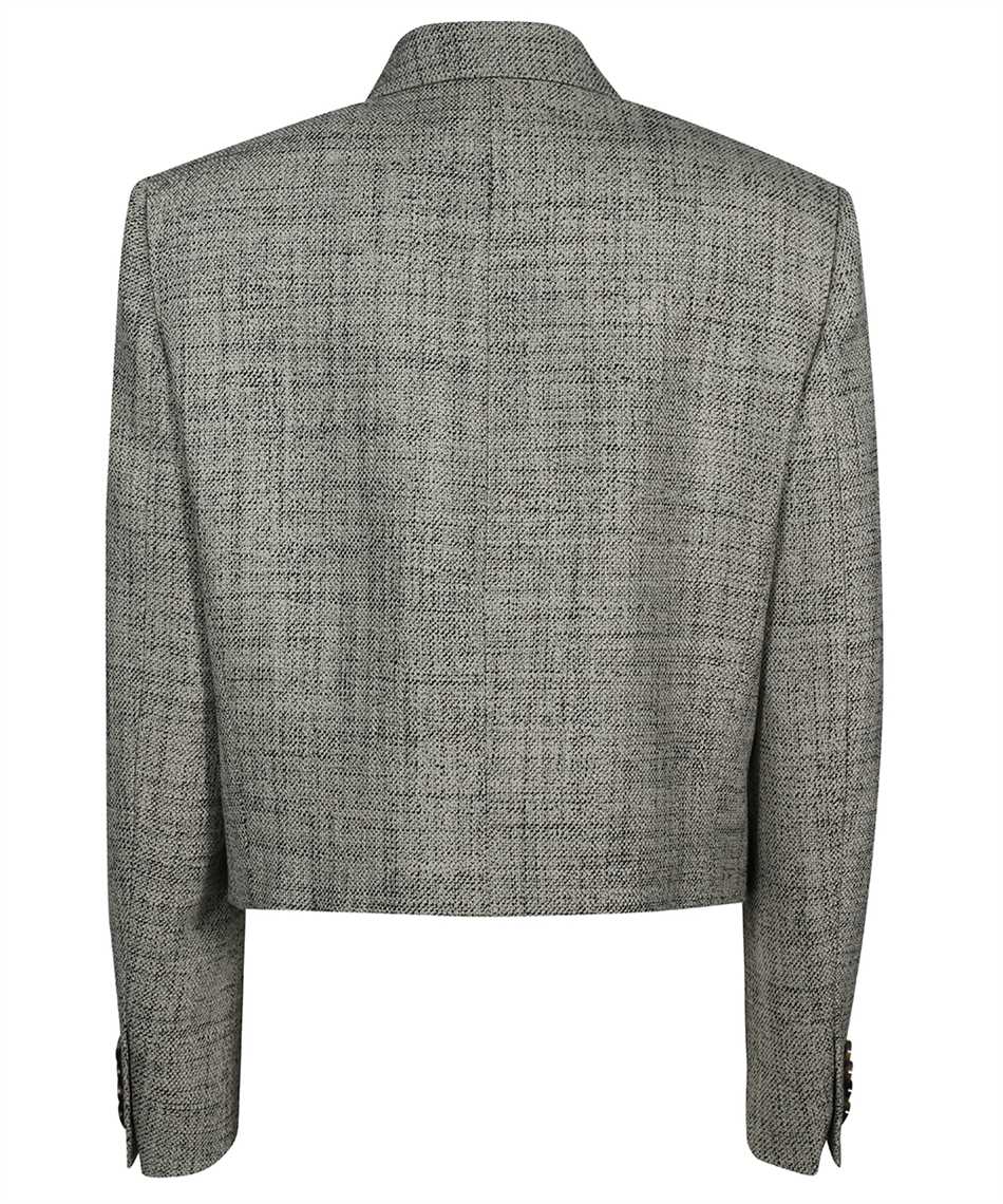 Shop Stella Mccartney Double-breasted Wool Blazer In Grey