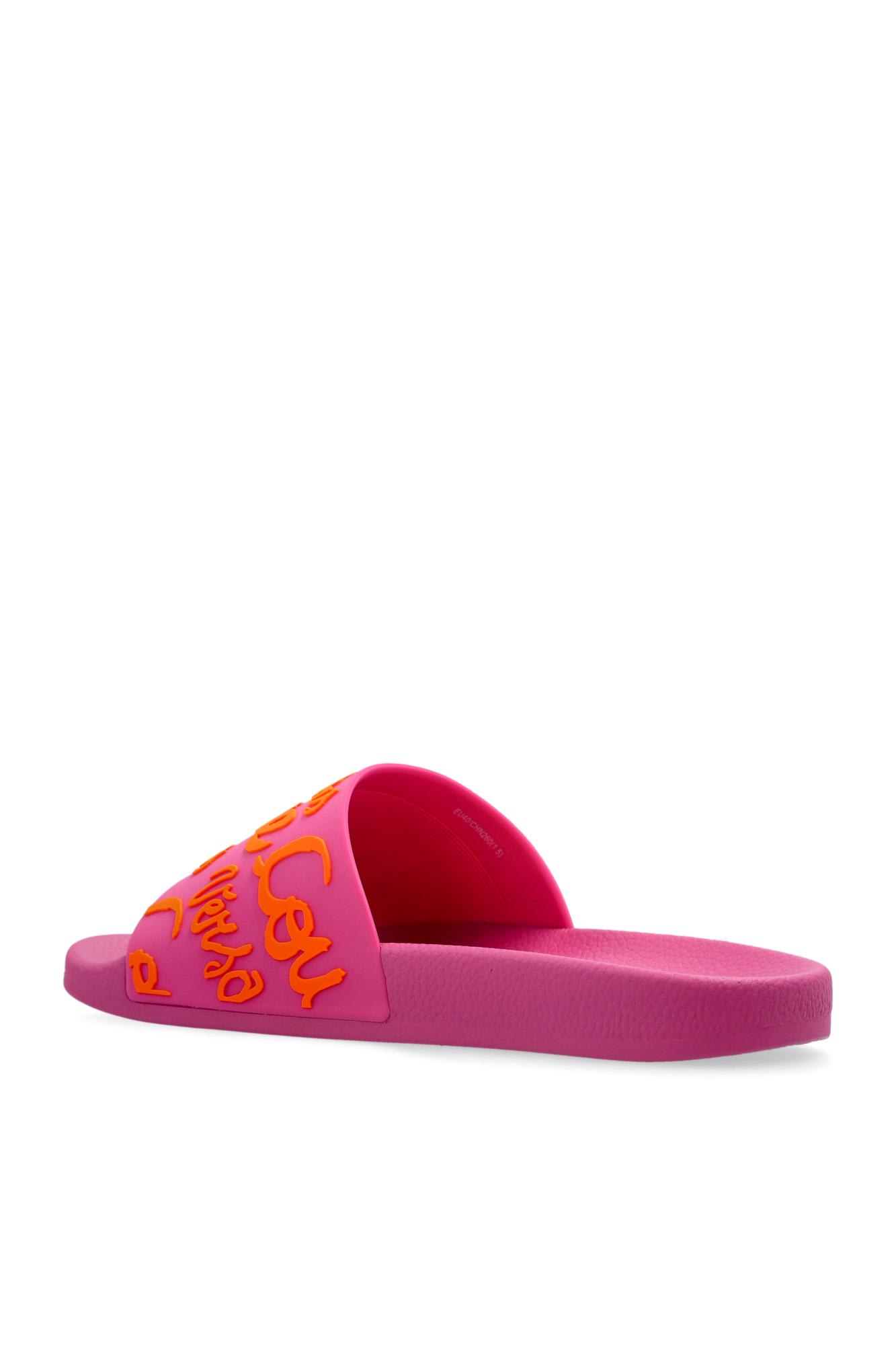VERSACE JEANS COUTURE VERSACE JEANS COUTURE RUBBER SLIDES WITH LOGO