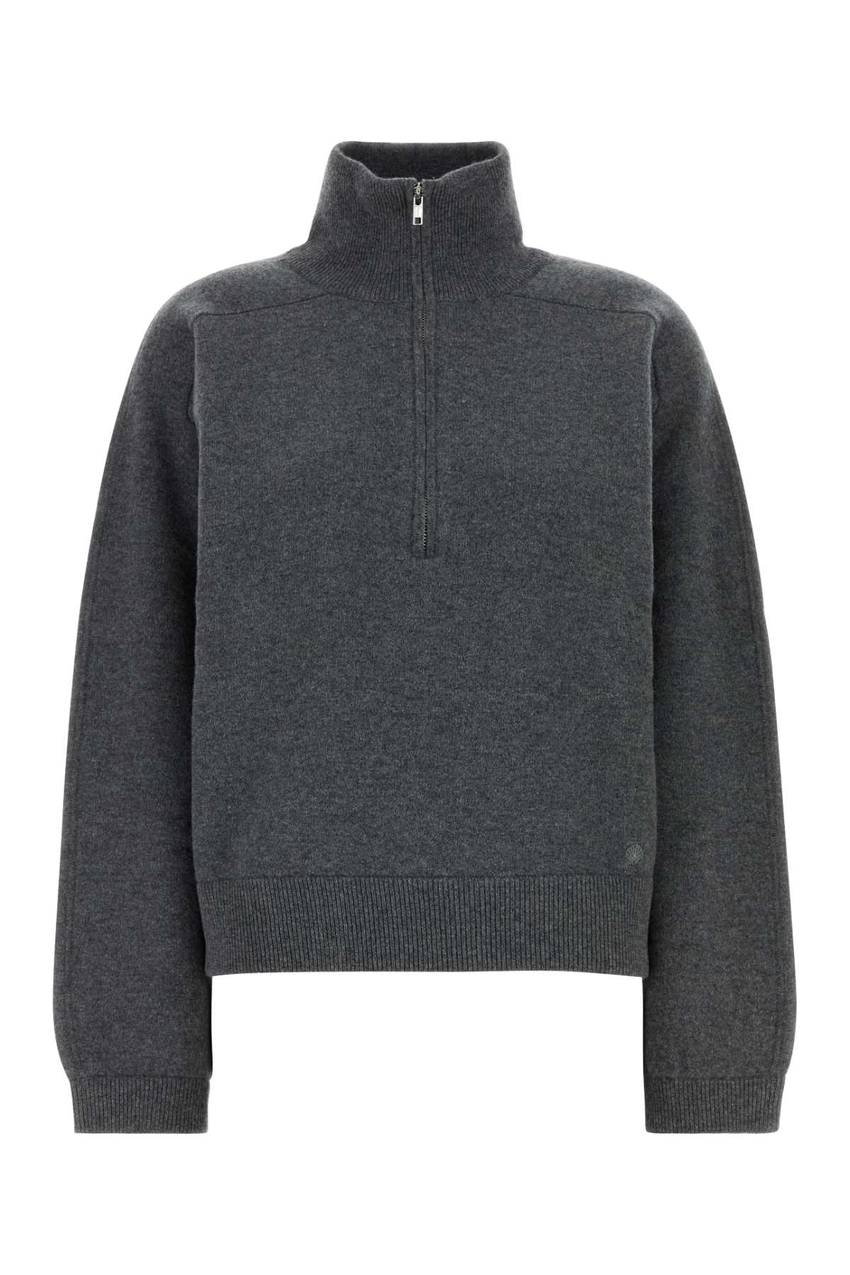 Loulou Studio Charcoal Cashmere Oversize Dried Sweater In Gray