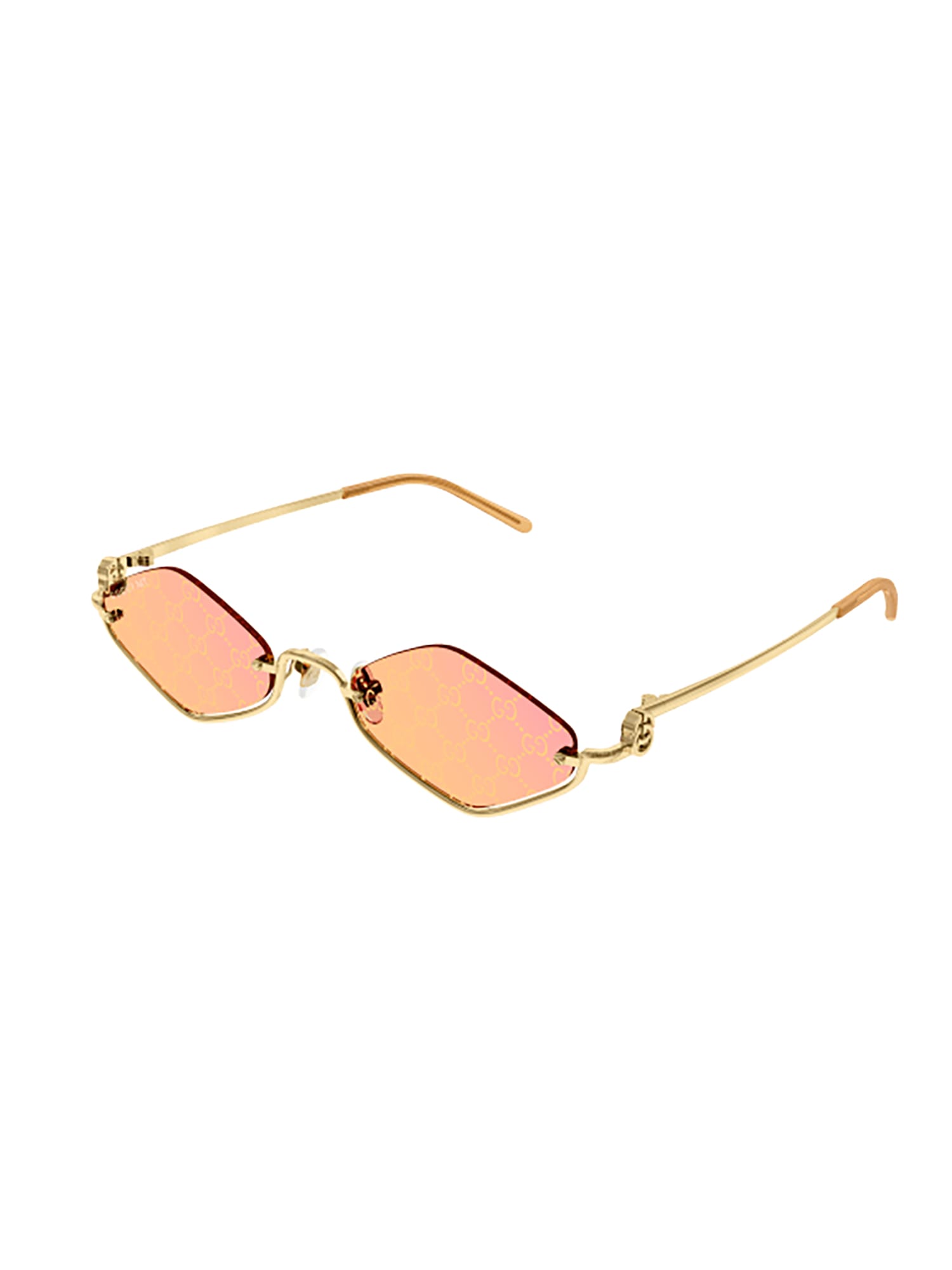 Shop Gucci Gg1604s Sunglasses In Gold Gold Yellow