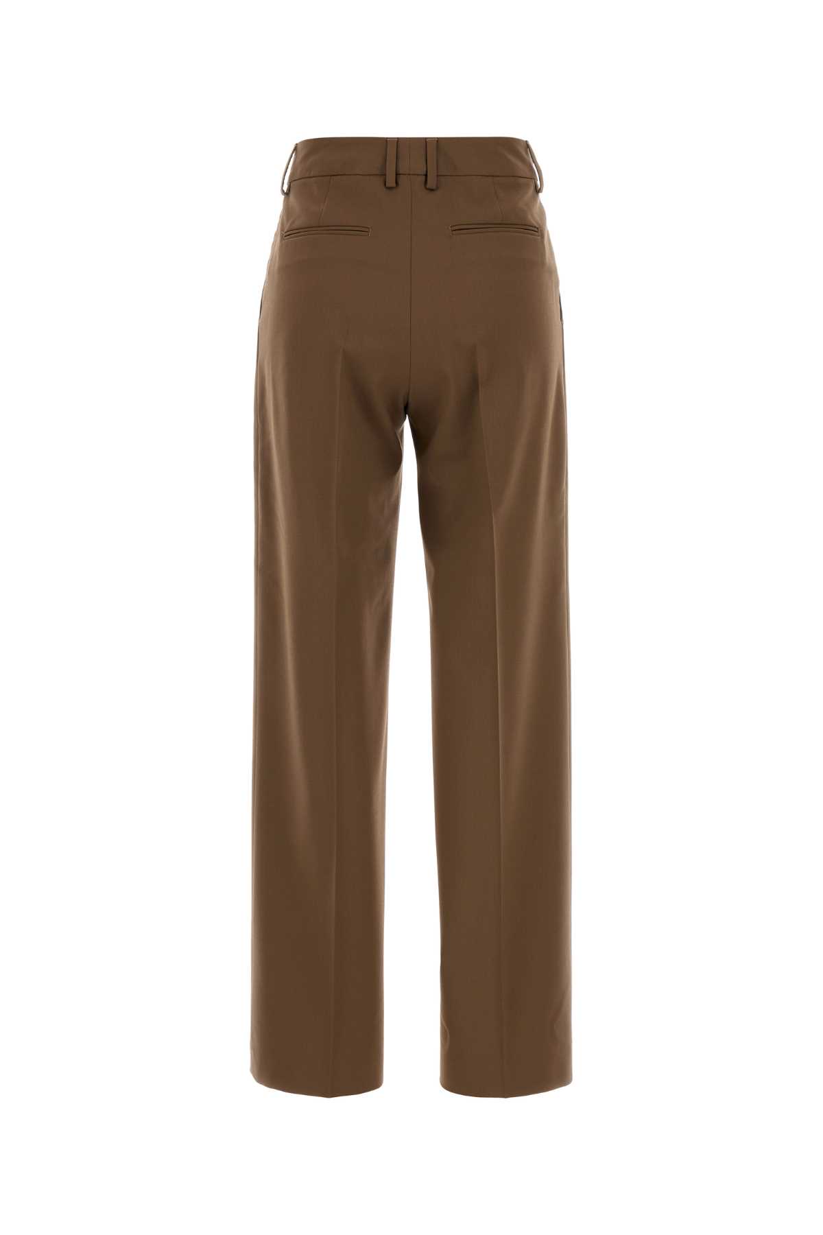 Pt Torino Stretch Wool Lola Trousers Featuring Pockets In Brown