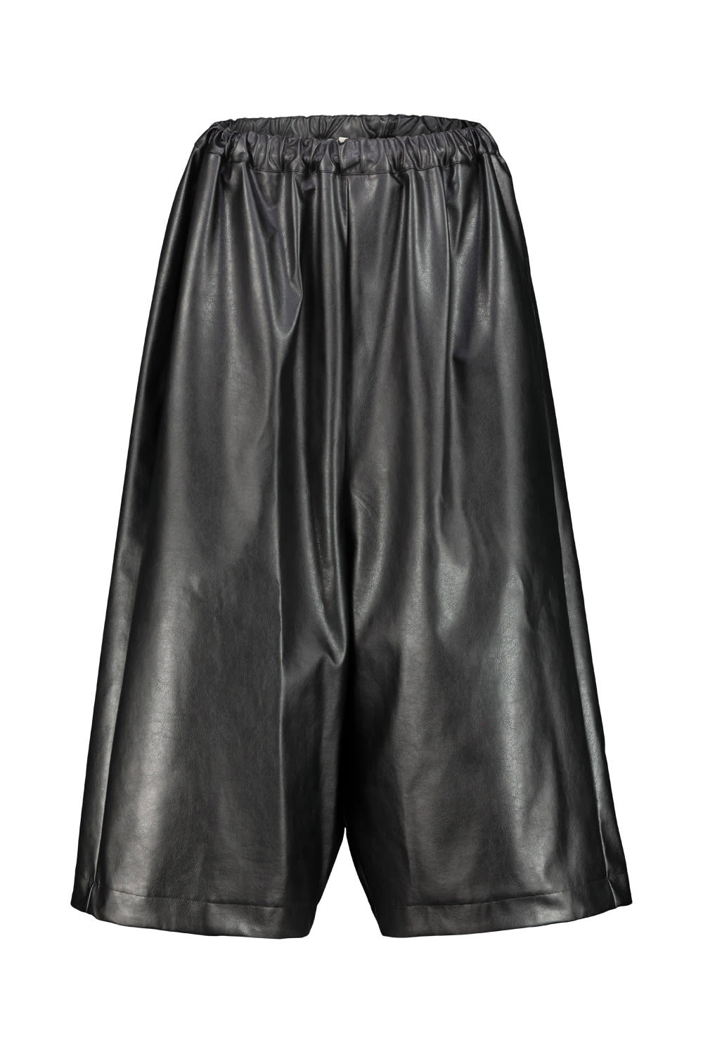 Comme des Garçons Oversize Cropped Pants In Synthetic Leather