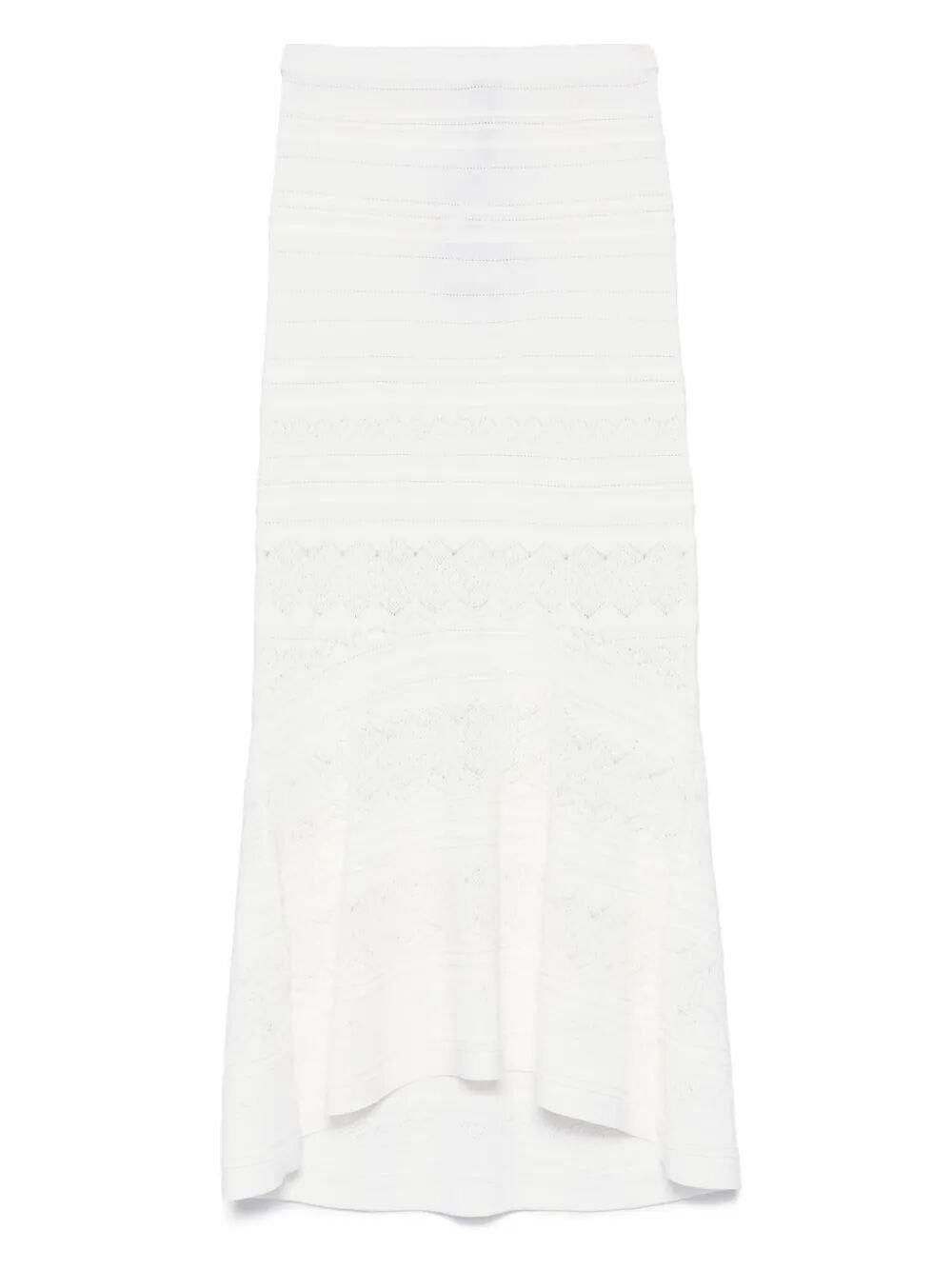 Lace Pattern Maxi Skirt