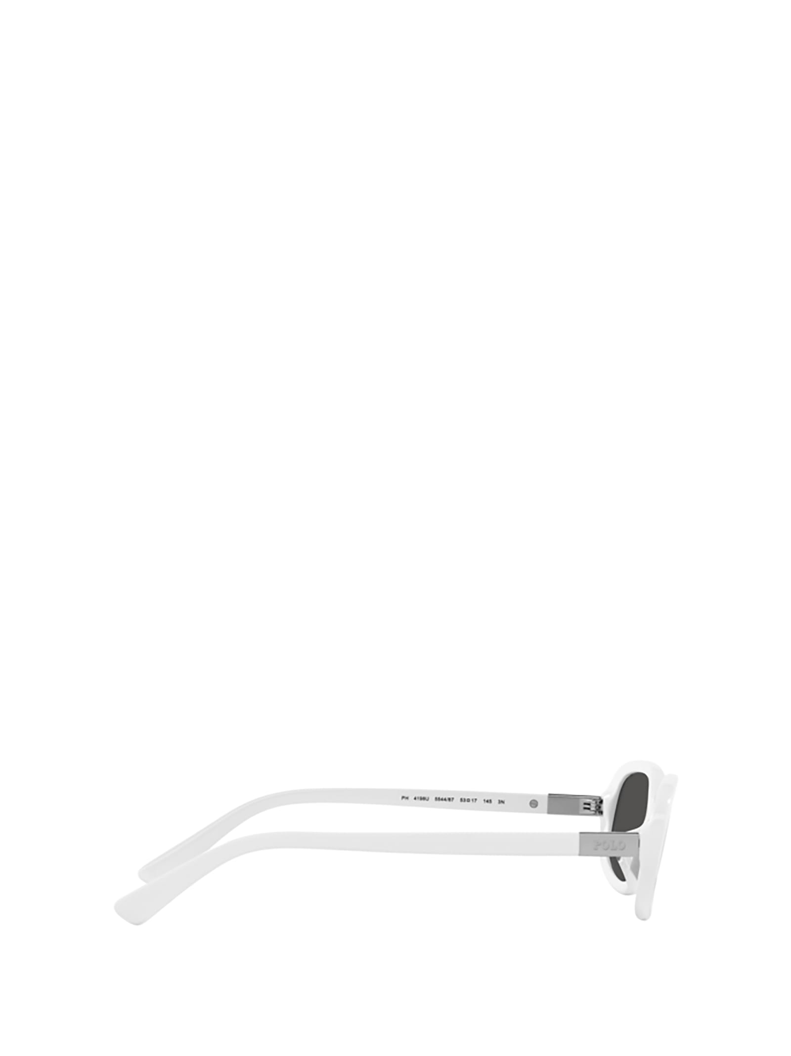 Shop Polo Ralph Lauren Ph4198u Shiny White Sunglasses