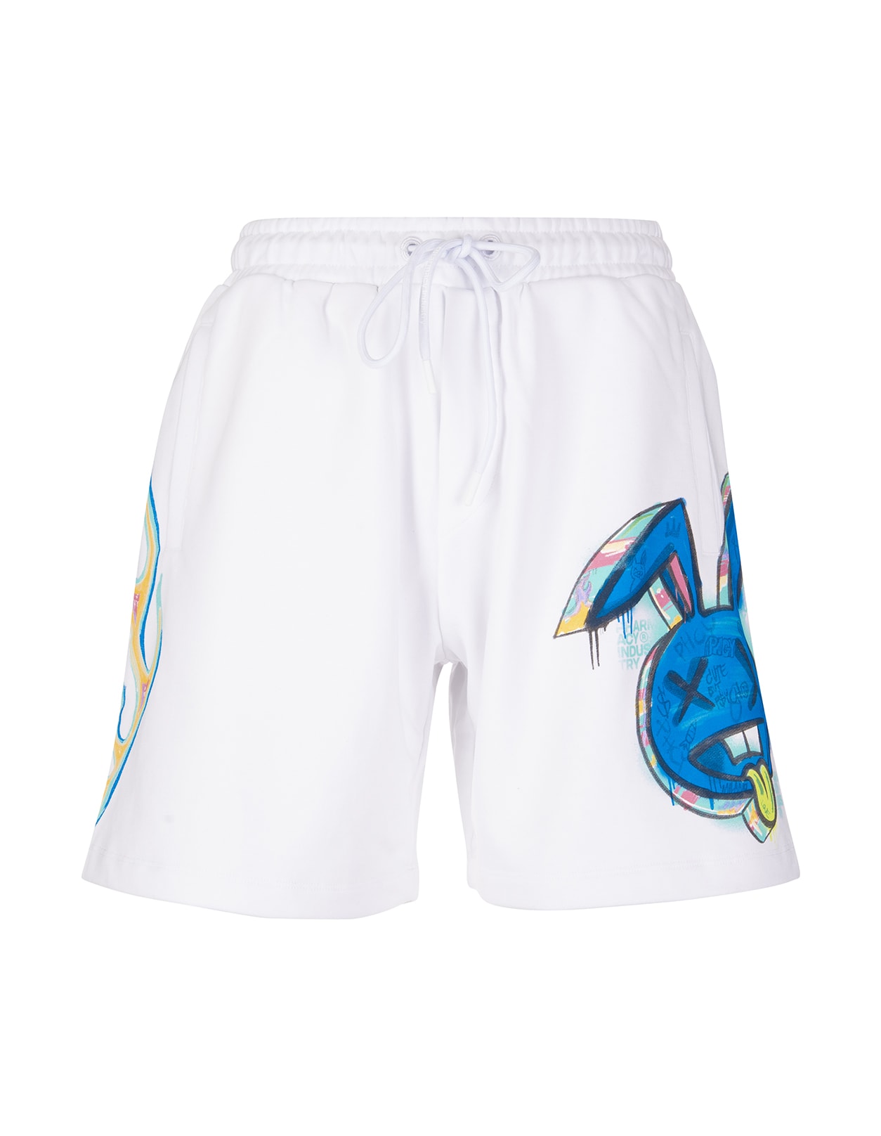 Pharmacy Industry Man White Sports Shorts With Xanny Logo Graphic Print