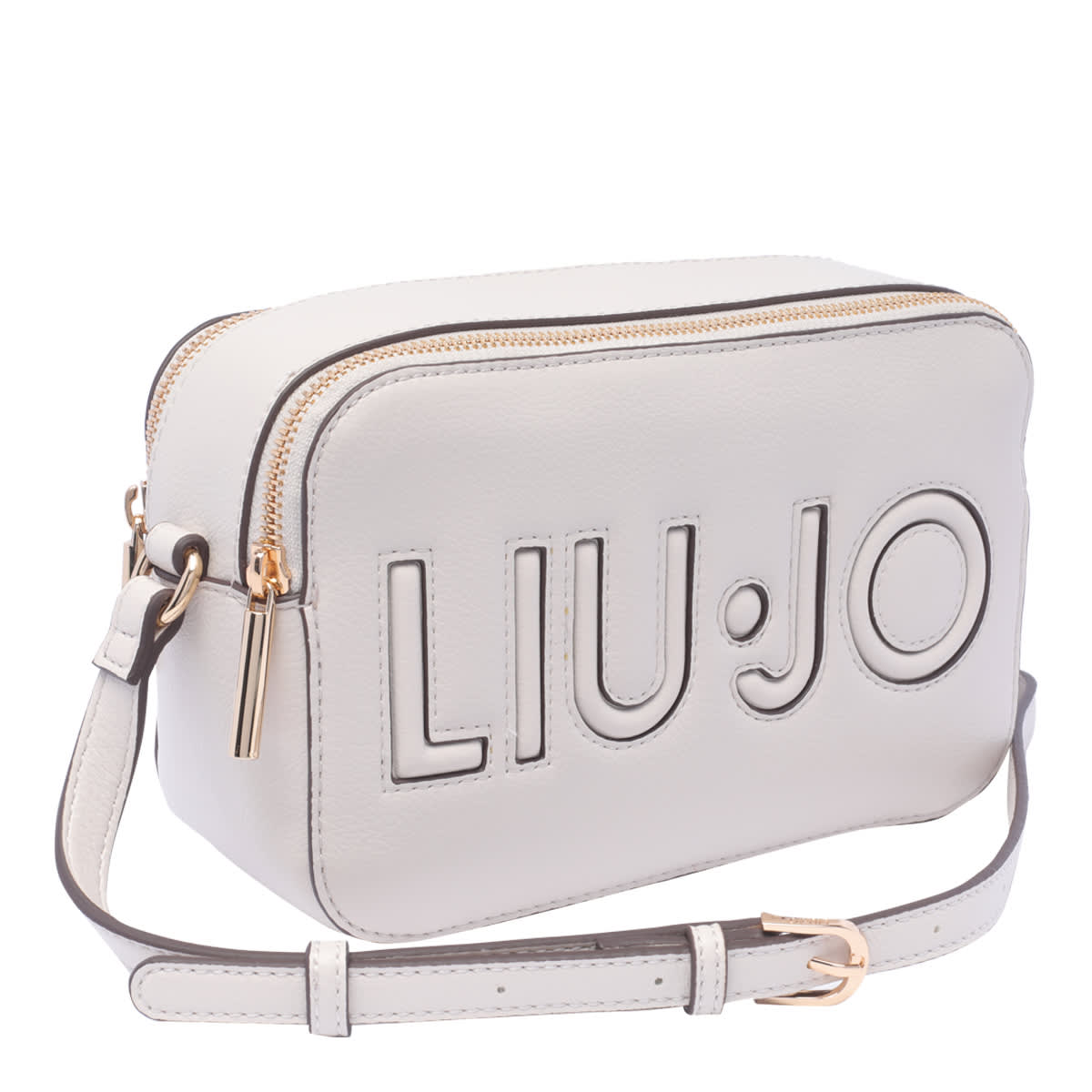 Shop Liu •jo Logo Camera Bag In White