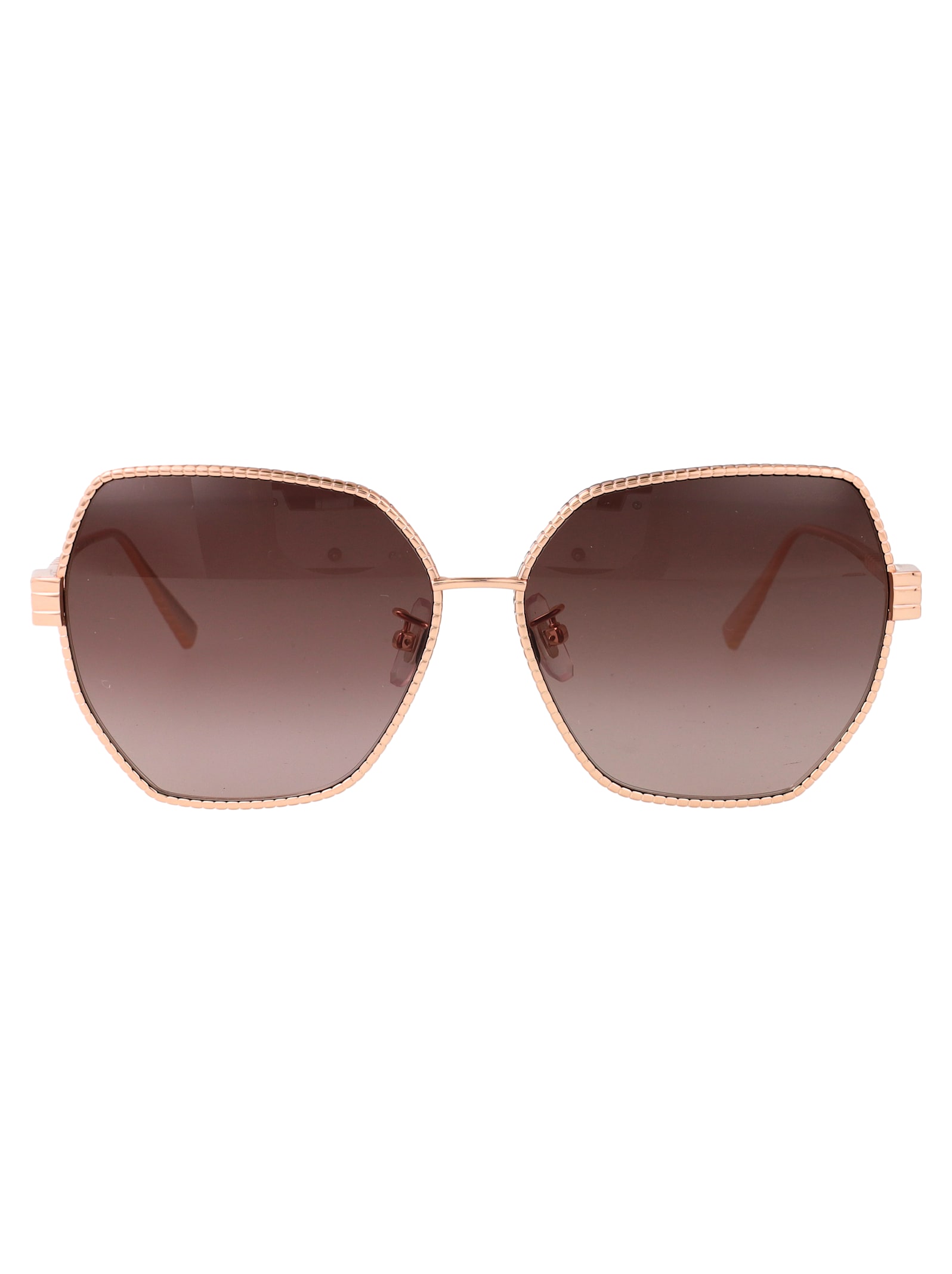 Chopard Oro Ramato Lucido Titanium Sunglasses In Gold
