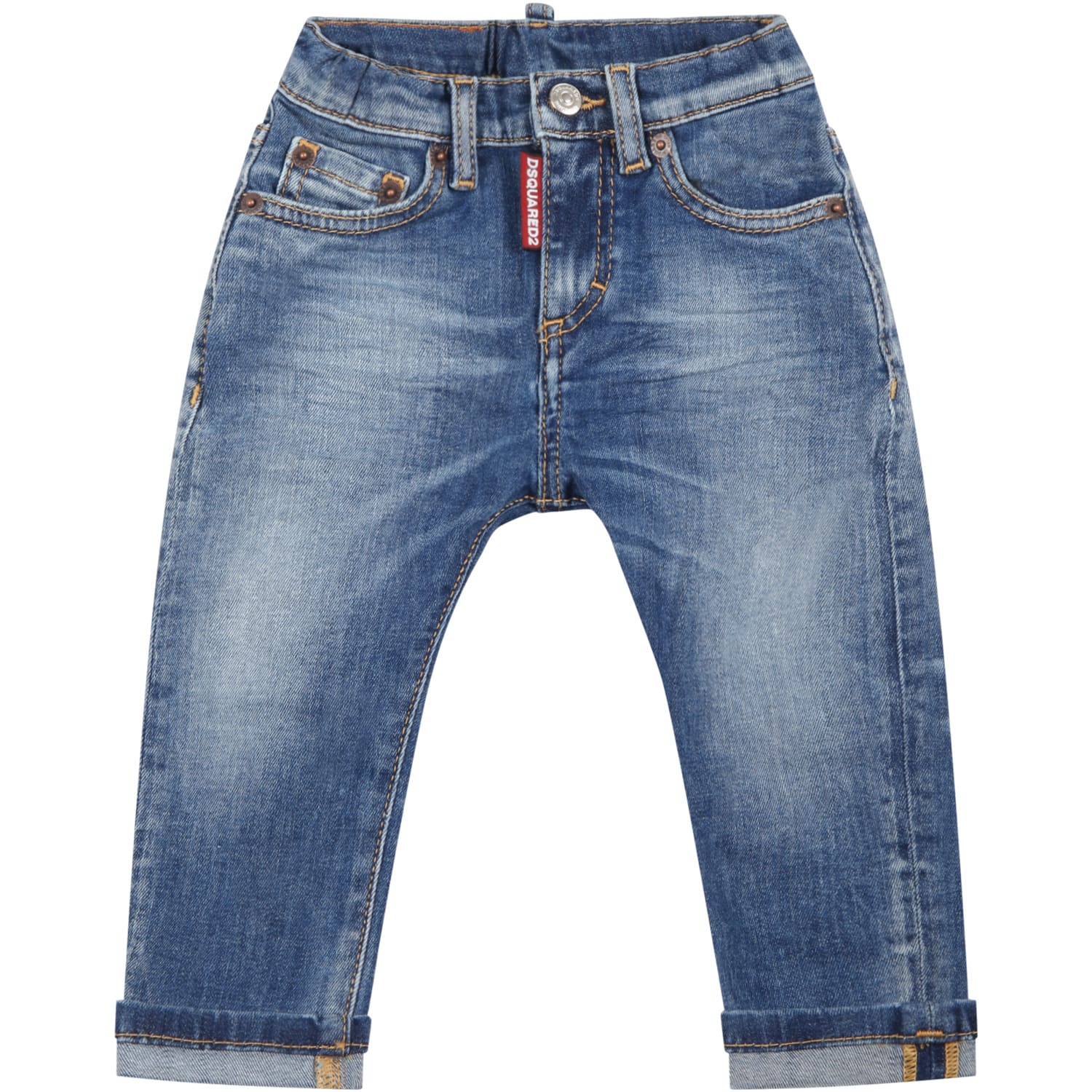 Dsquared2 Light-blue Jeans For Baby Boy With Logo