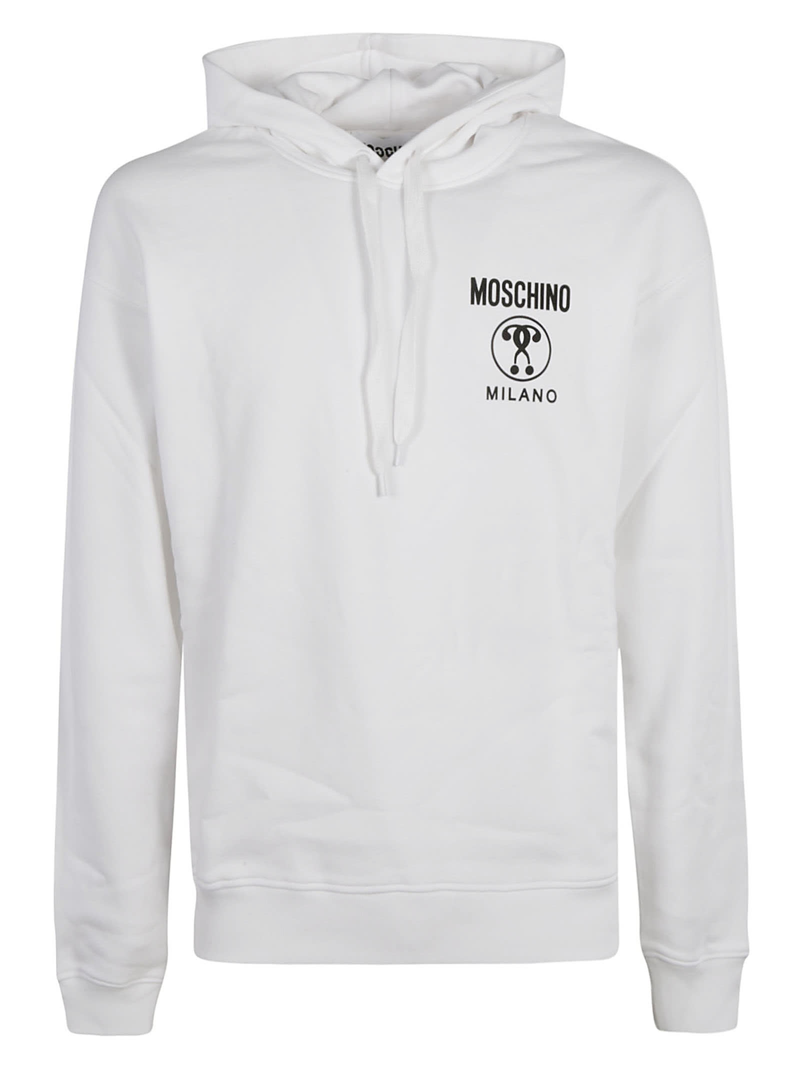 Moschino Milano Logo Print Hooded Sweatshirt