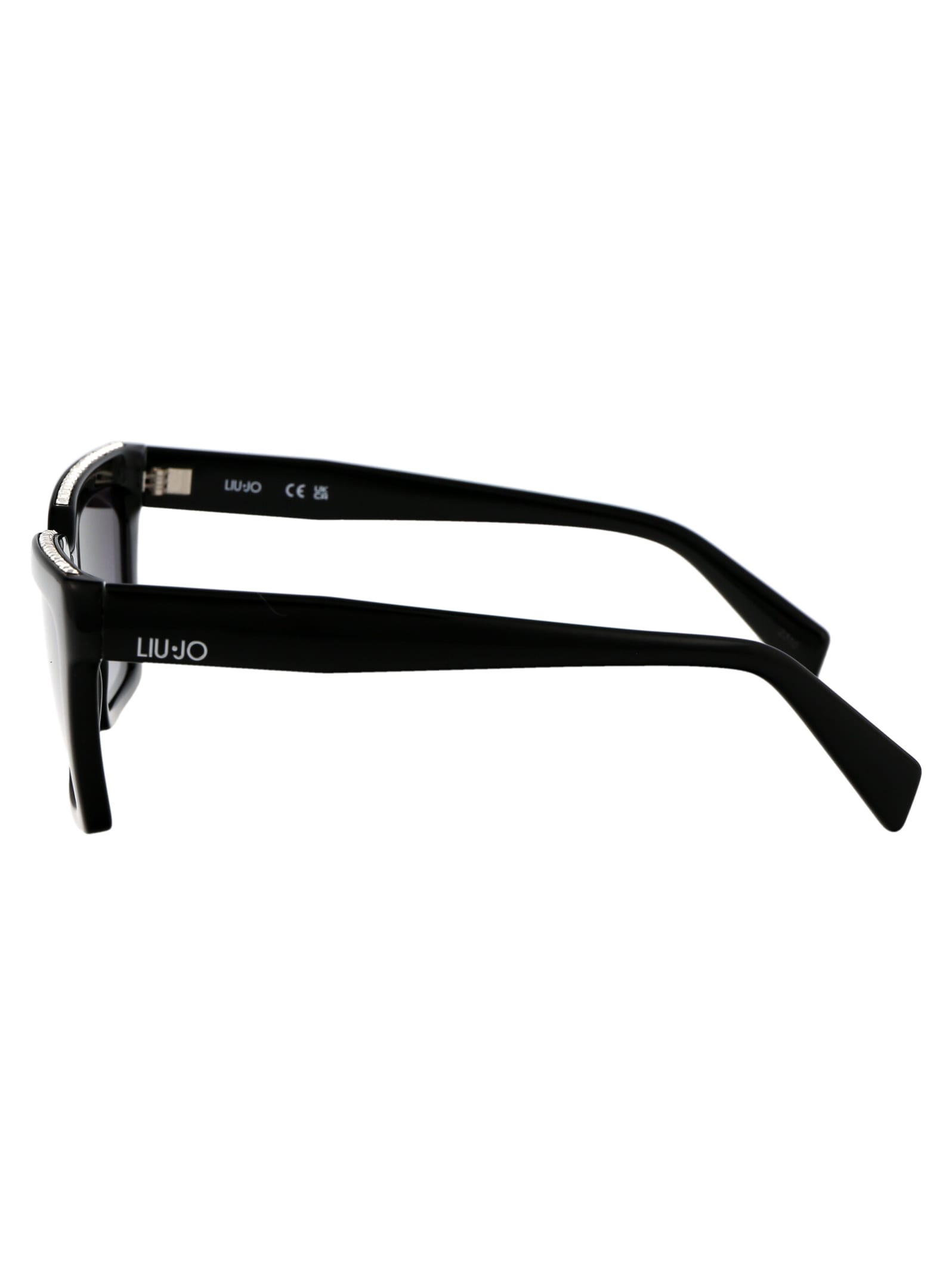 Shop Liu •jo Lj793sr Sunglasses In 001 Black