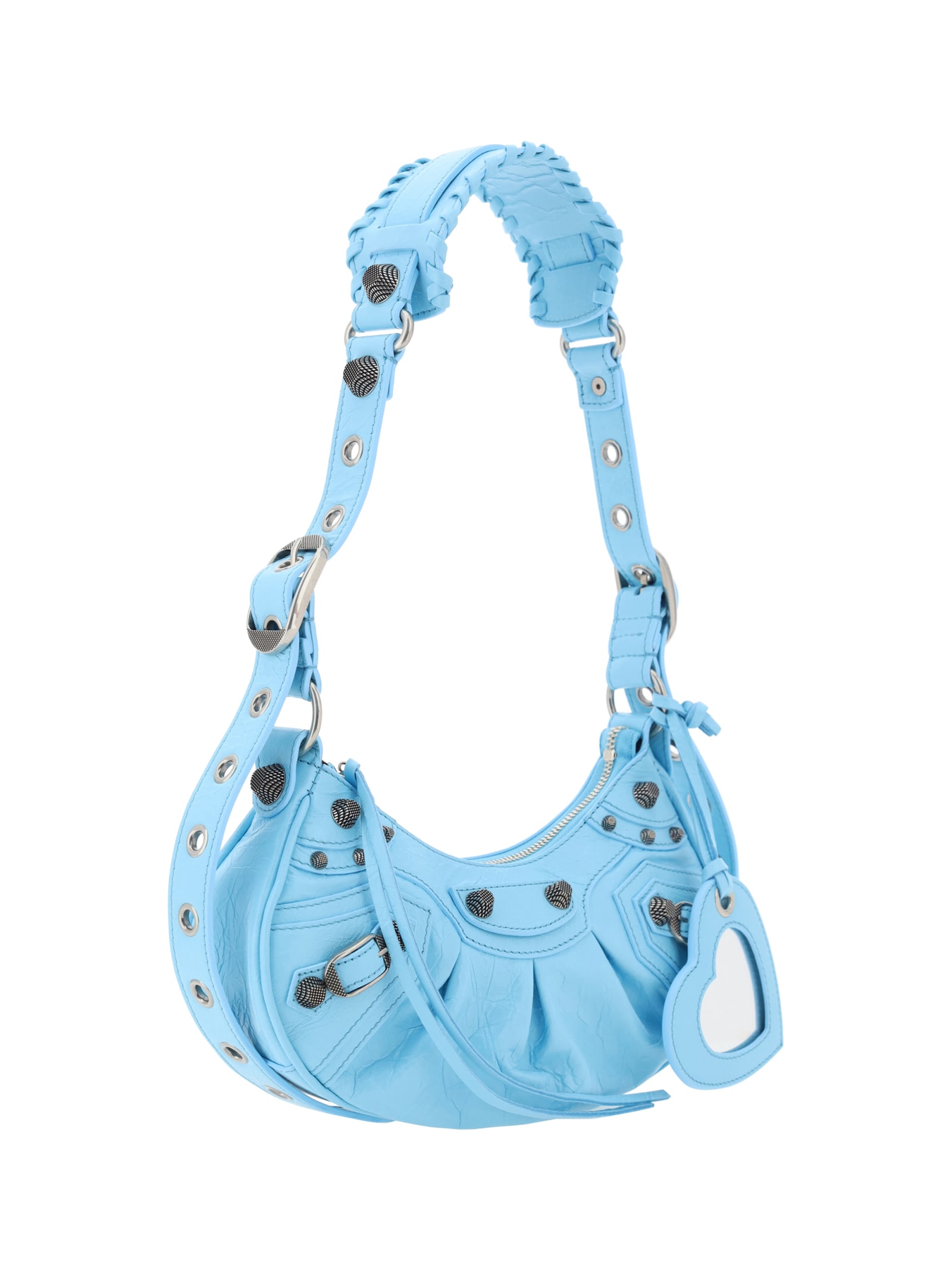 Shop Balenciaga Le Cagole Shoulder Bag In Clear Blue