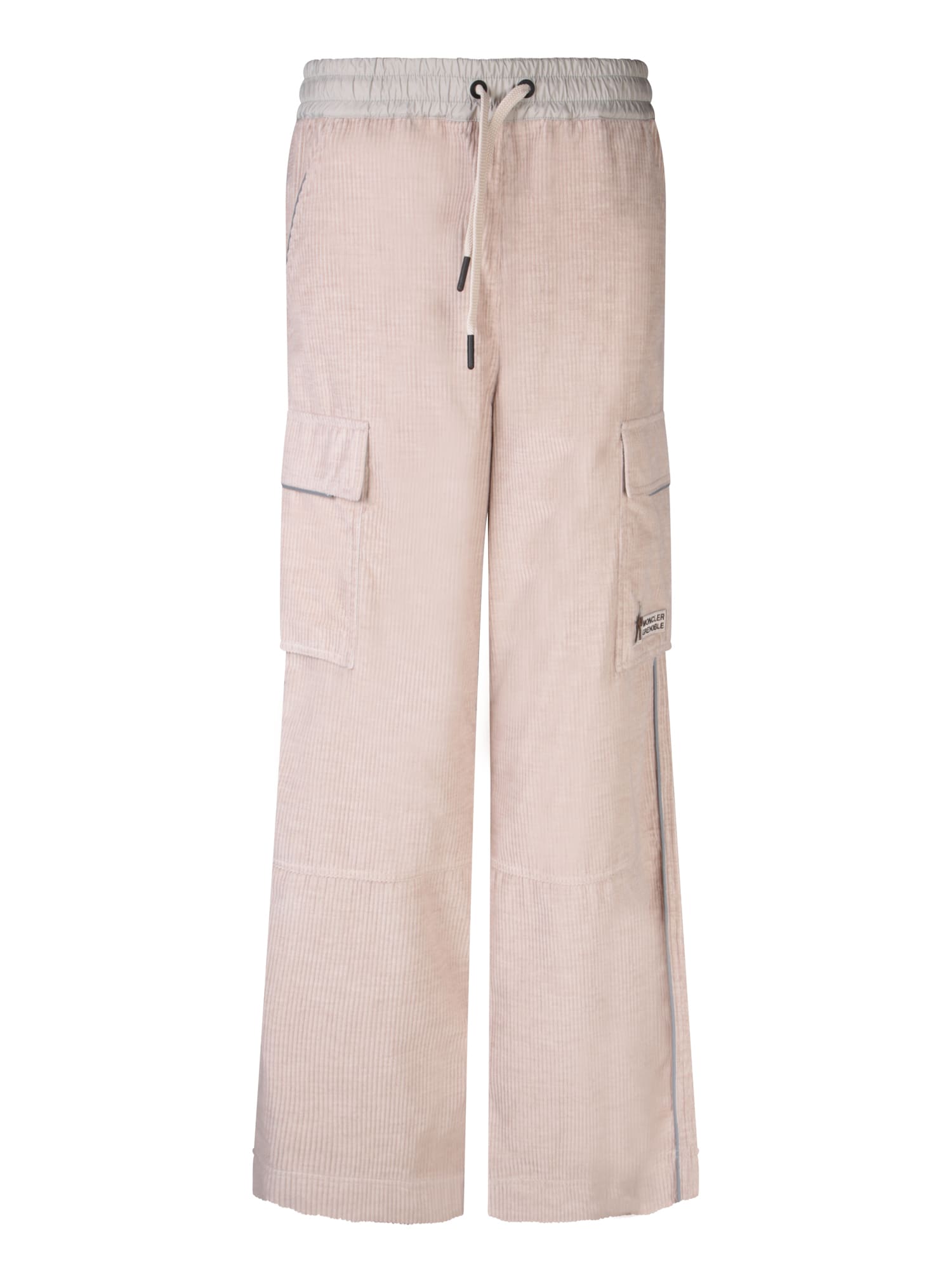 MONCLER BEIGE ELASTIC WAISTBAND SWEATPANTS 