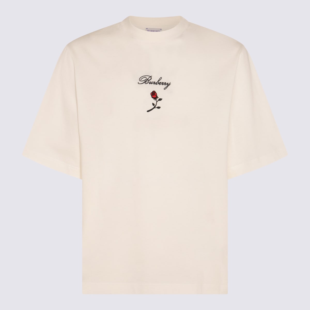 Burberry Beige Cotton T-shirt In Rain