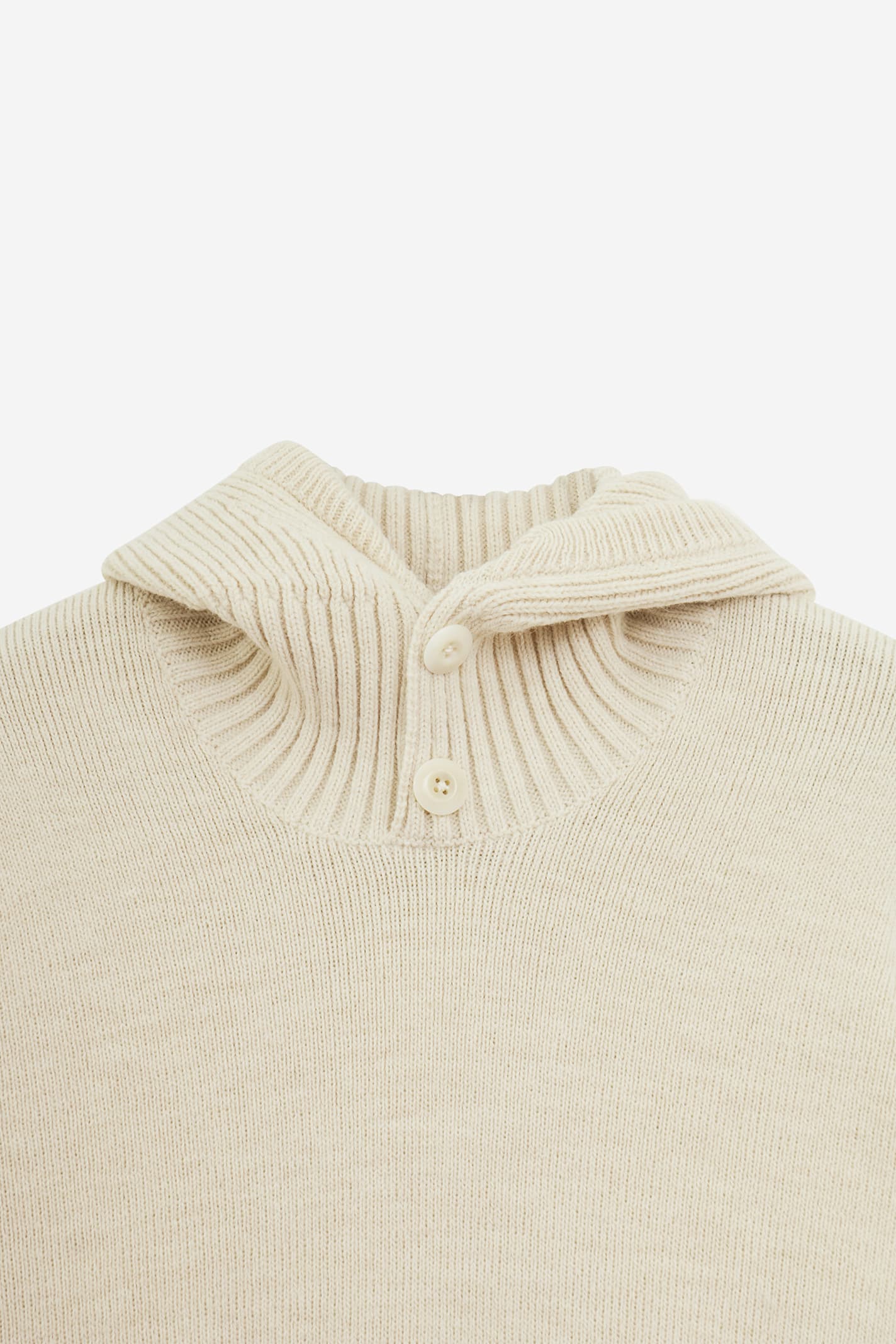 Lemaire Hooded Alpaca And Wool-blend Sweater In White
