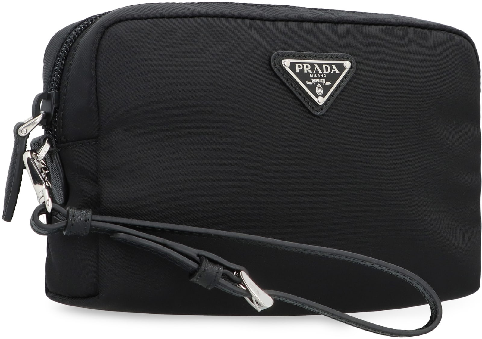Prada Re-nylon Clutch In Black
