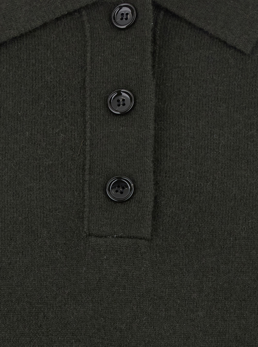 Allude Green Polo Shirt With Classic Collar And Ribbed Trims In Wool Woman In Green