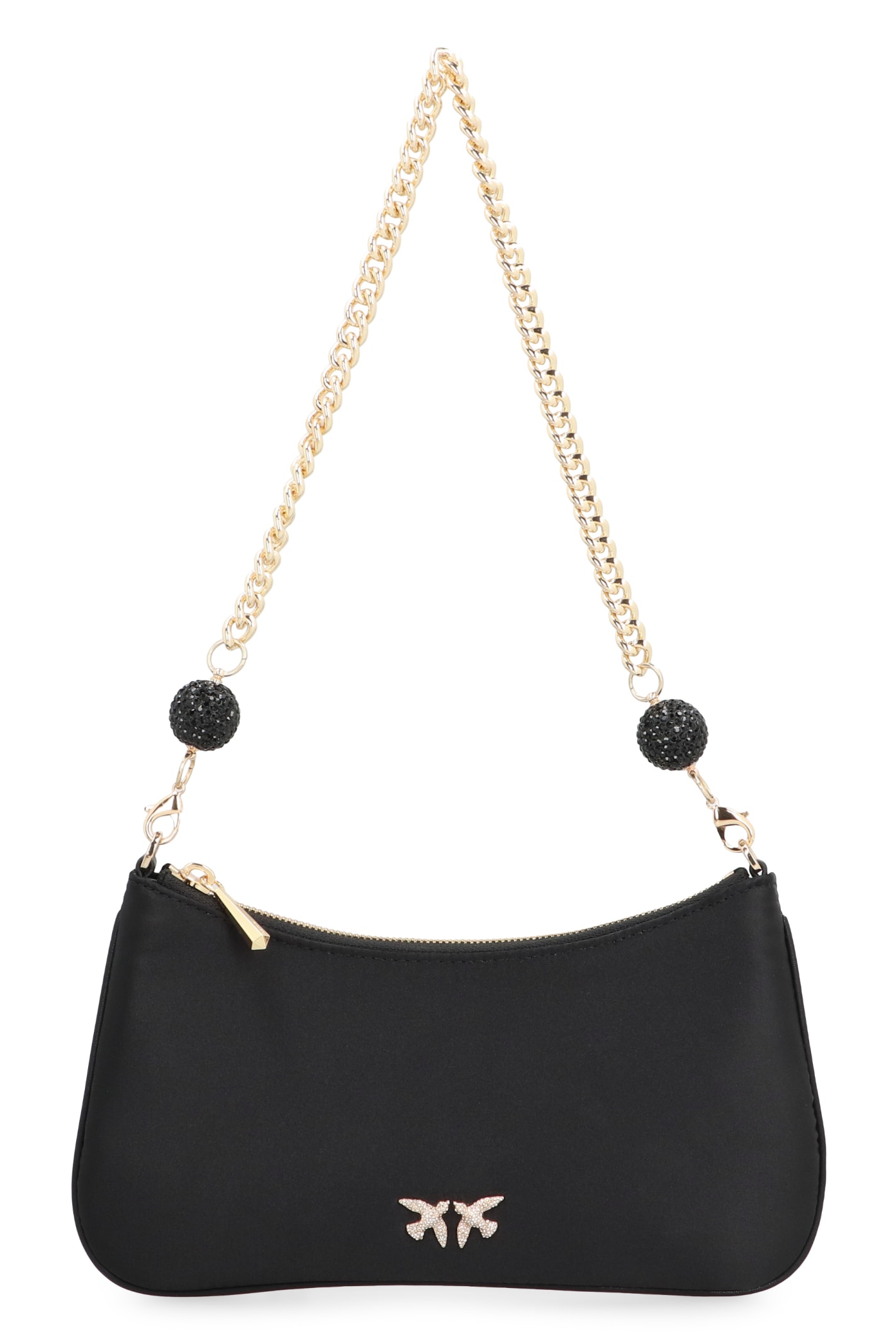 PINKO ARTHEMIS SATIN SHOULDER BAG 