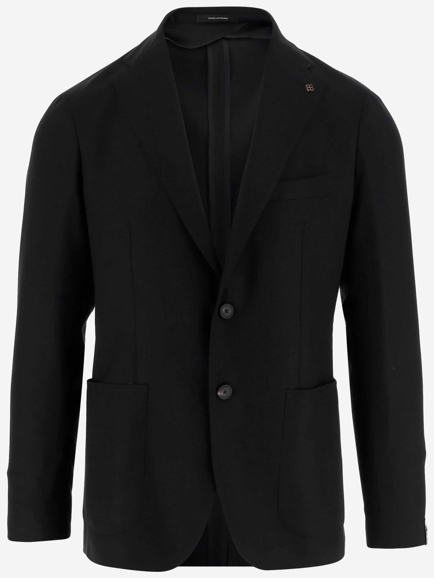 Stretch Wool Single-breasted Jacket