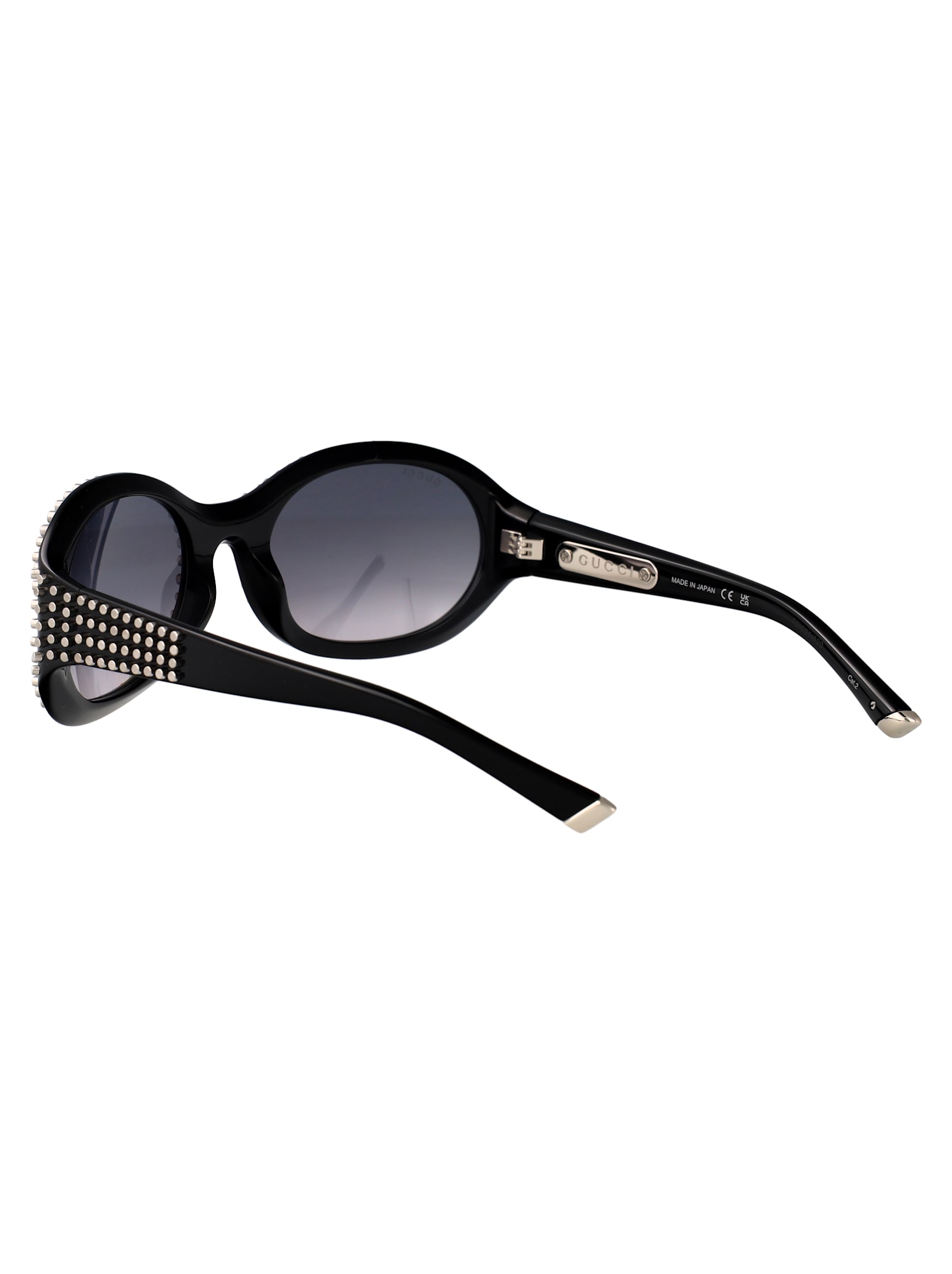 Gucci Black-black-grey Recycled Acetate Sunglasses In Black
