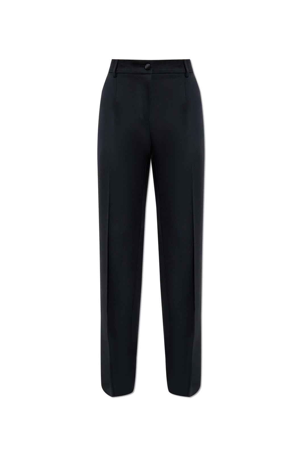 Shop Dolce & Gabbana Pressed Crease Pants In Black