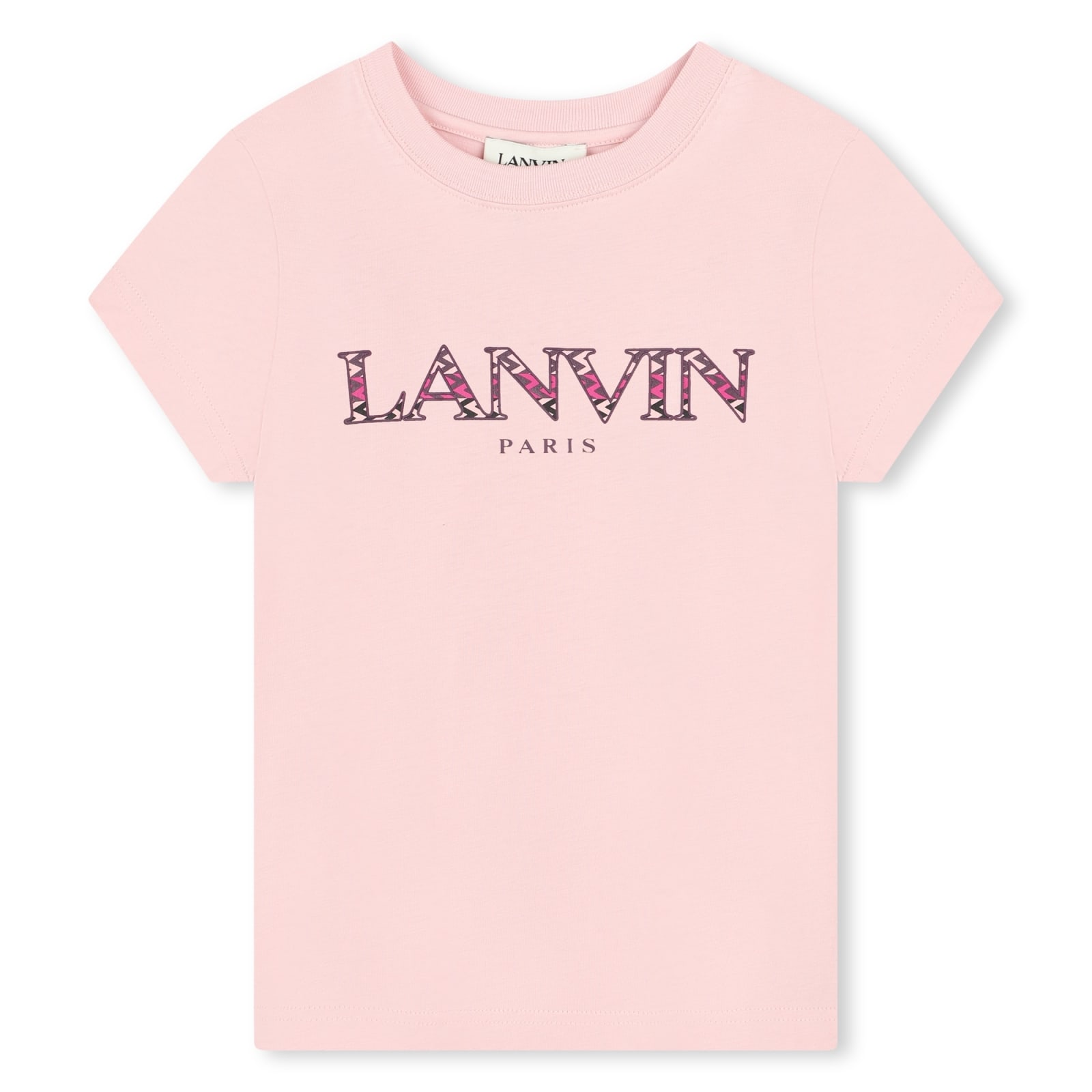 Shop Lanvin T-shirt Con Logo In W Acqua Di Rose