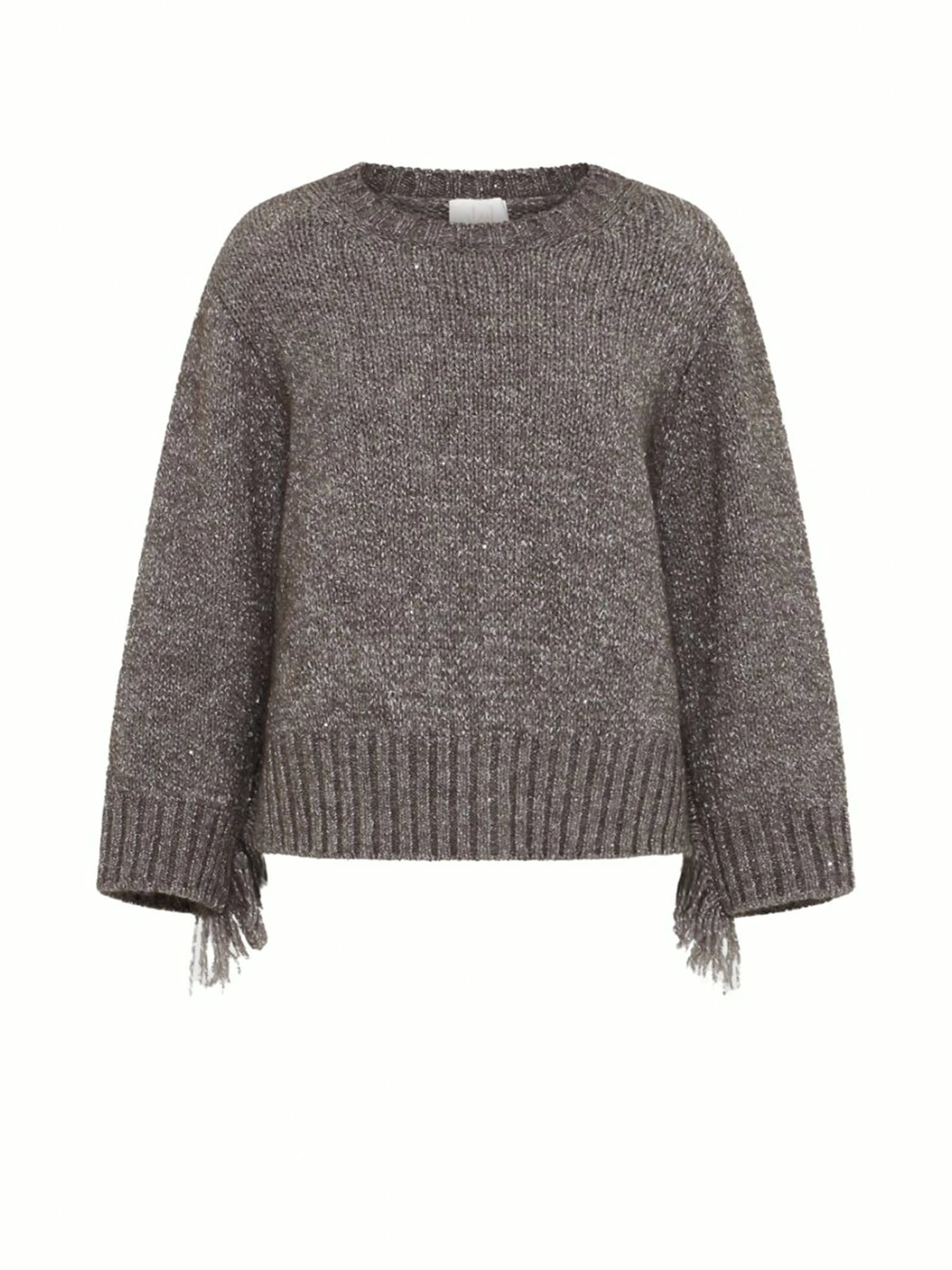 Marella Grey Crewneck Sweater In Gray