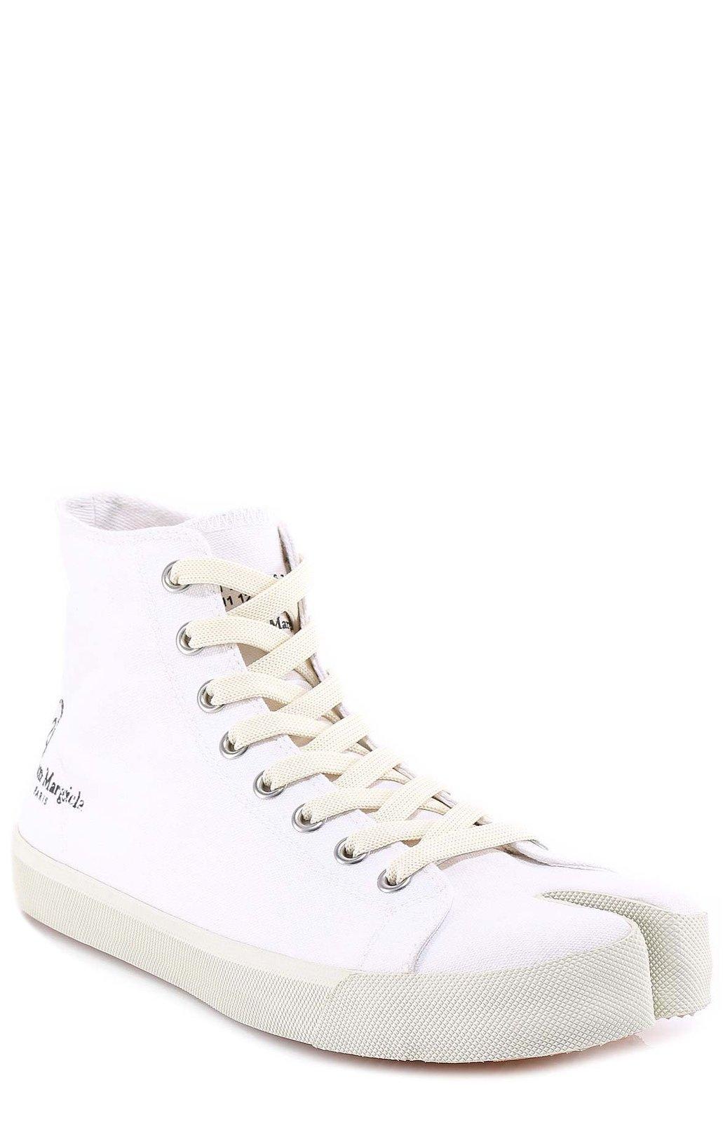 Shop Maison Margiela Tabi High-top Sneakers In White