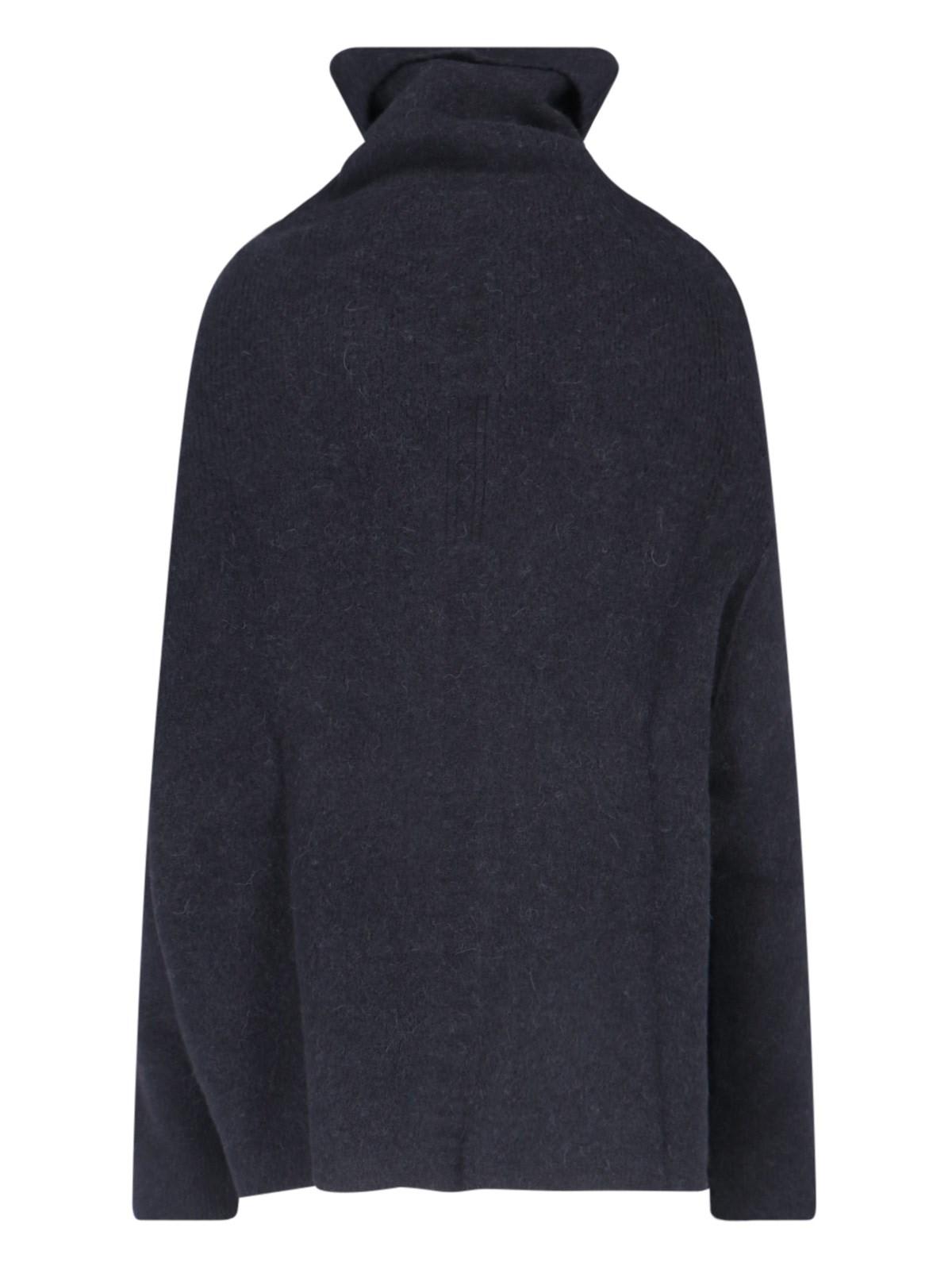 Shop Rick Owens Shroud High Neck Sweater In Black