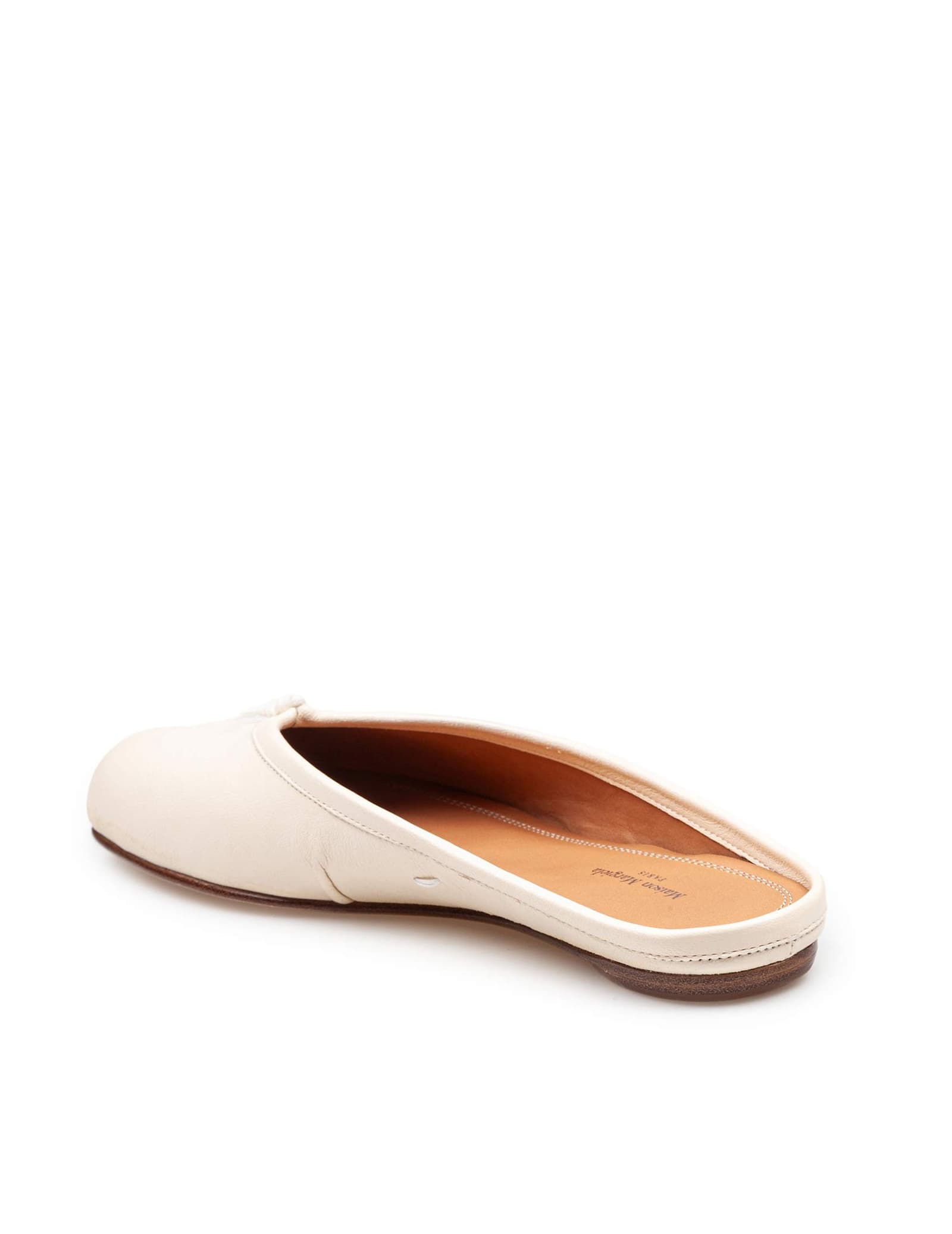 MAISON MARGIELA BALLERINA MULE IN MILK COLOR LEATHER