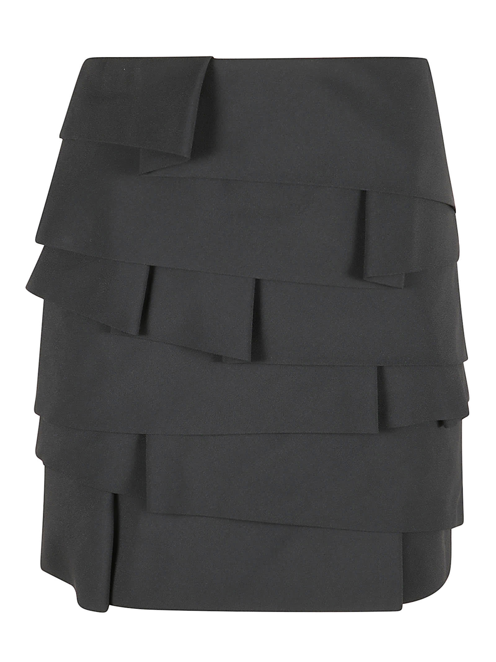 Versace Fitted Mini Skirt In Gray