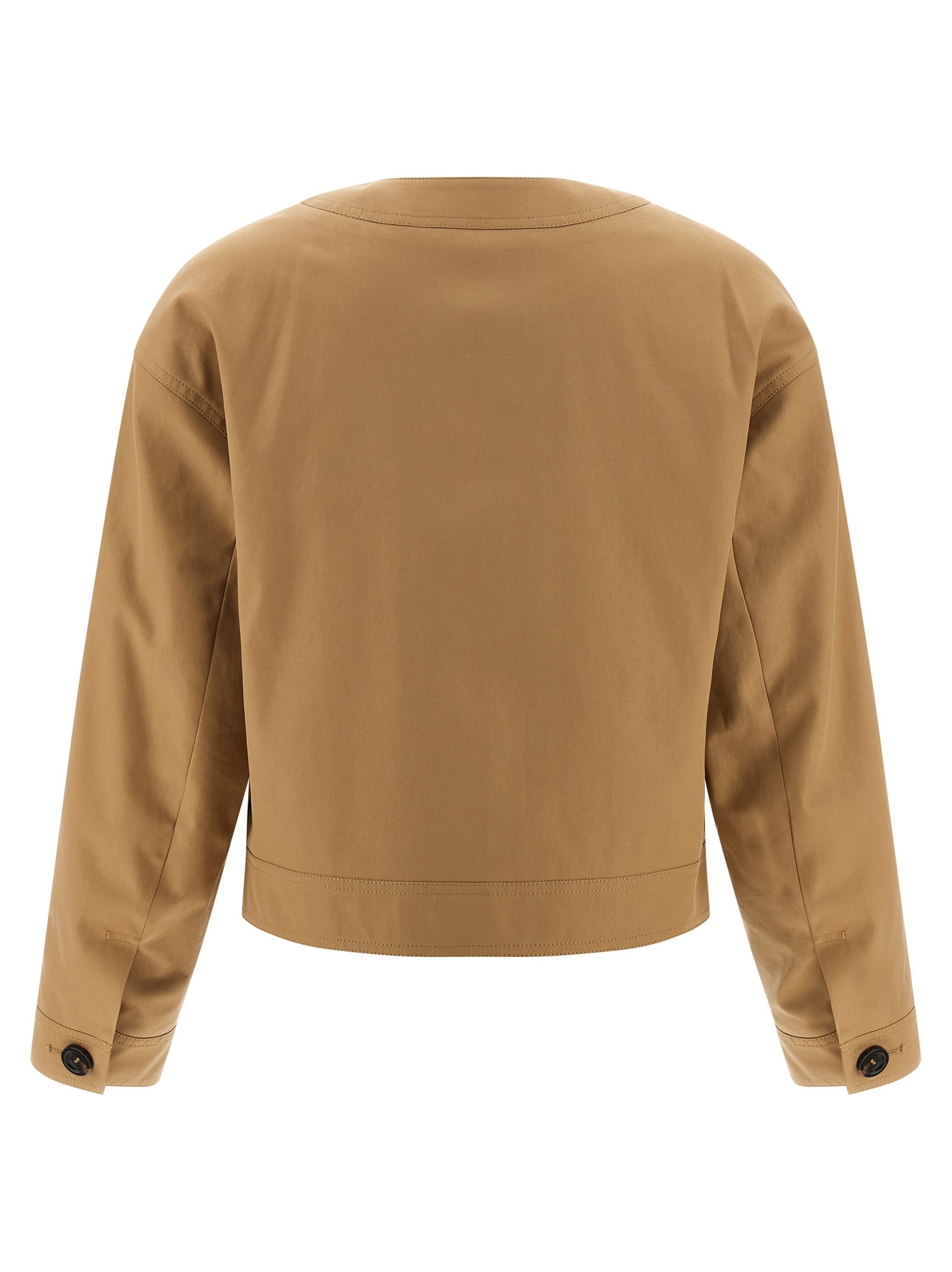 Max Mara Biavo Puffer Jackets Beige In Brown