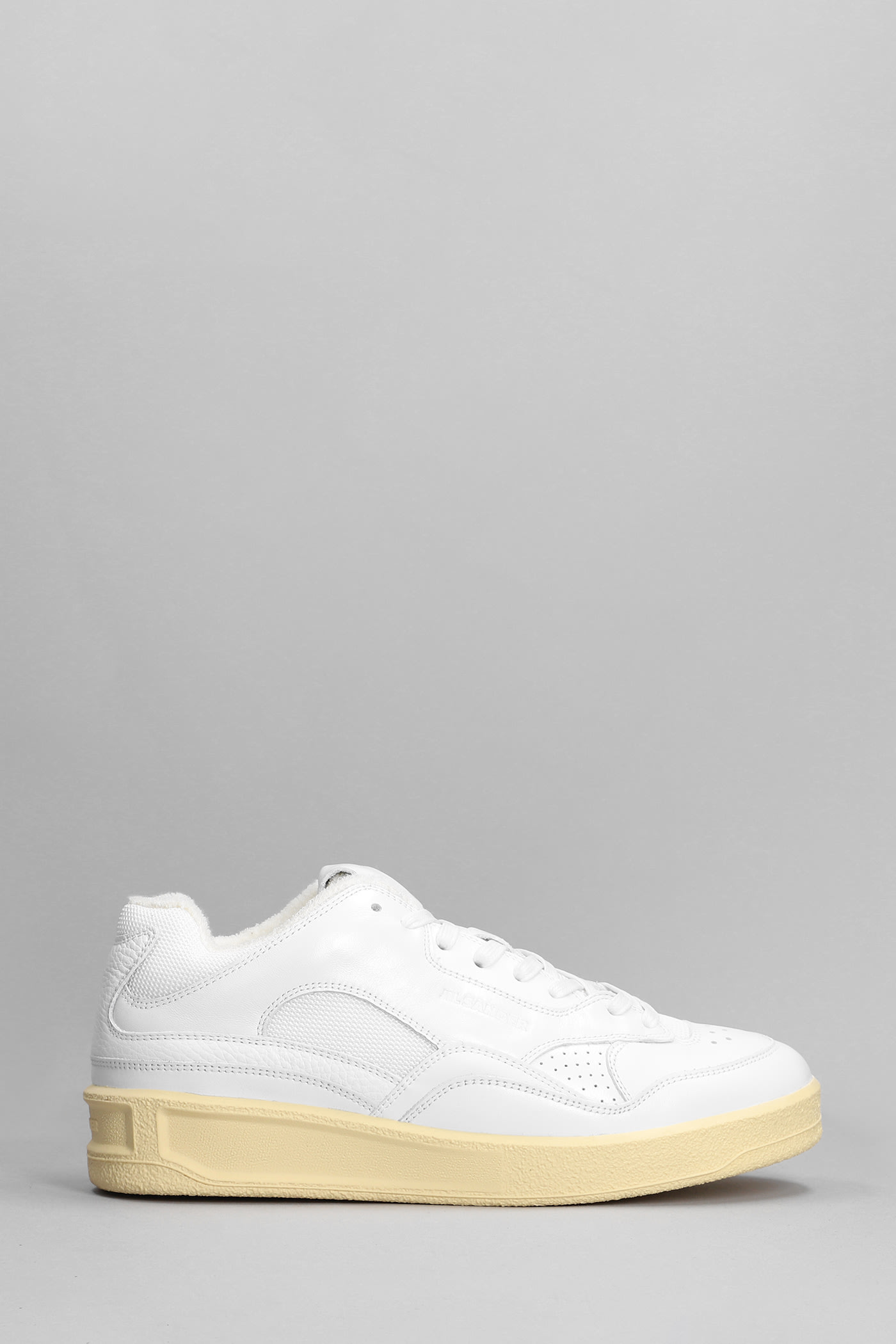 Shop Jil Sander Sneakers In White Leather