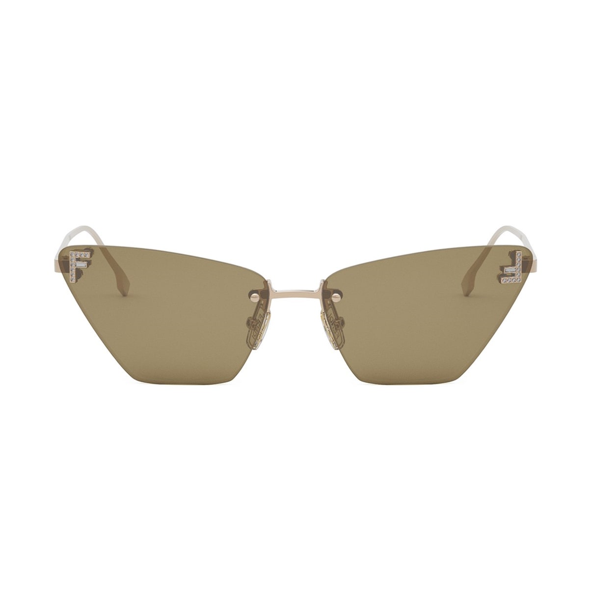 Fendi Fe4160us Fendi First Crystal 28e Oro Rosa Sunglasses