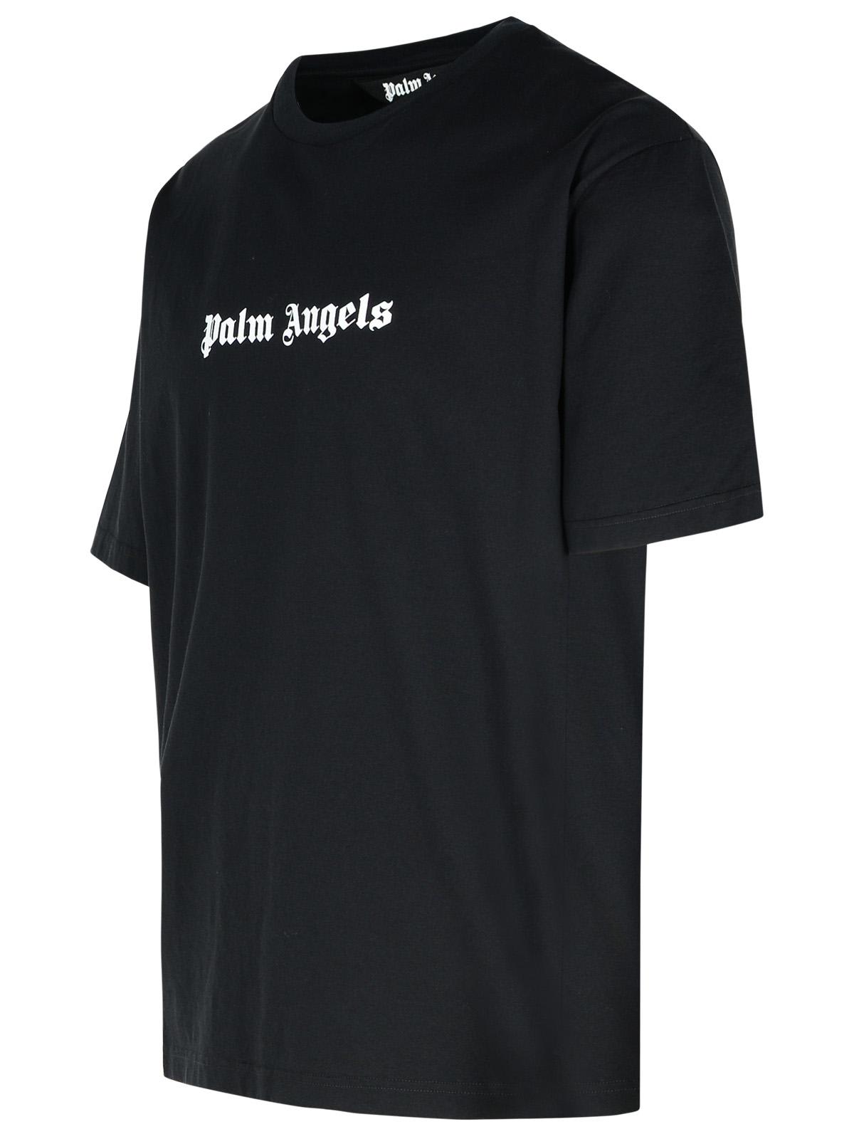 Shop Palm Angels Black Cotton T-shirt