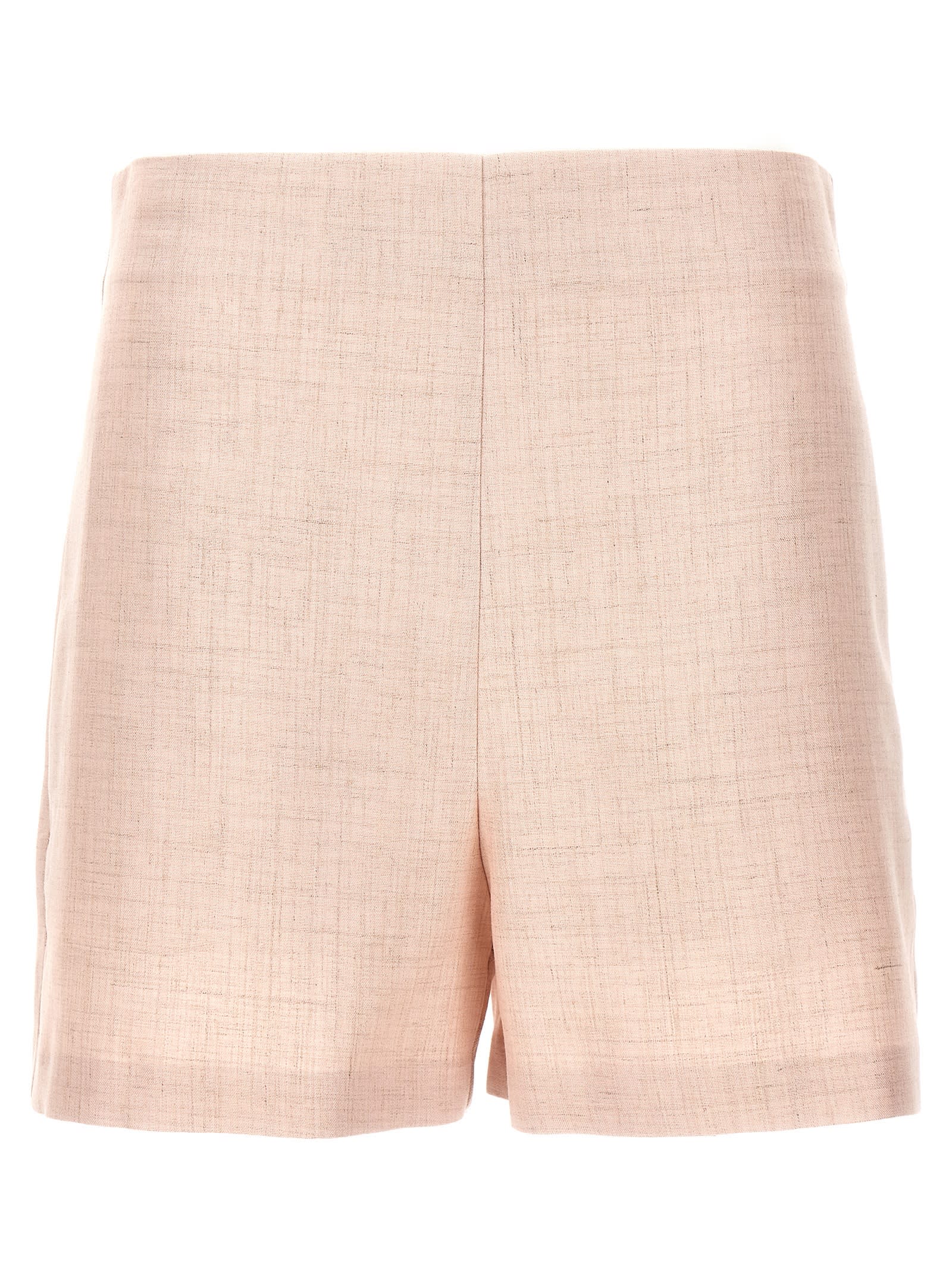 Shop Philosophy Di Lorenzo Serafini Linen Blend Shorts In Pink