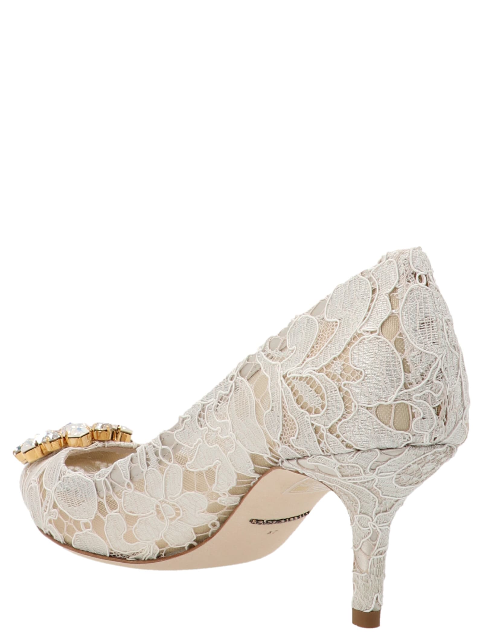 Shop Dolce & Gabbana Bellucci Pumps In White