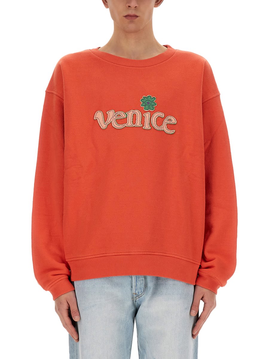 Shop Erl Venice Sweatshirt In Red