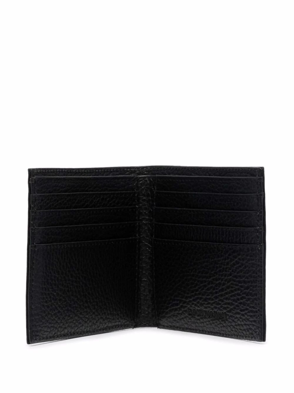 Shop Emporio Armani Bi-fold Wallet In Lt Grey Black