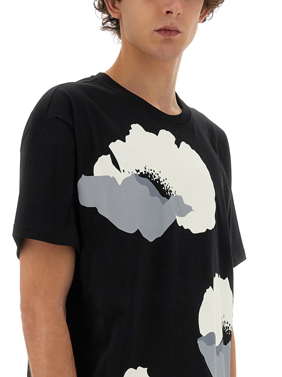 Shop Valentino Cotton T-shirt In Black