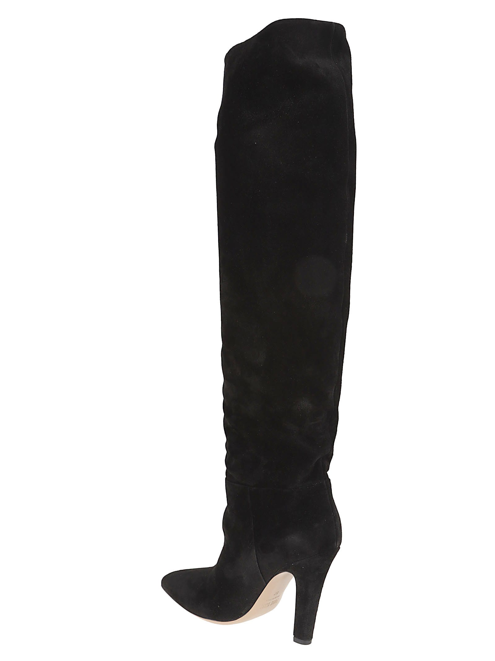 Paris Texas Over-the-knee Suede Pointed Toe Boots In Multi