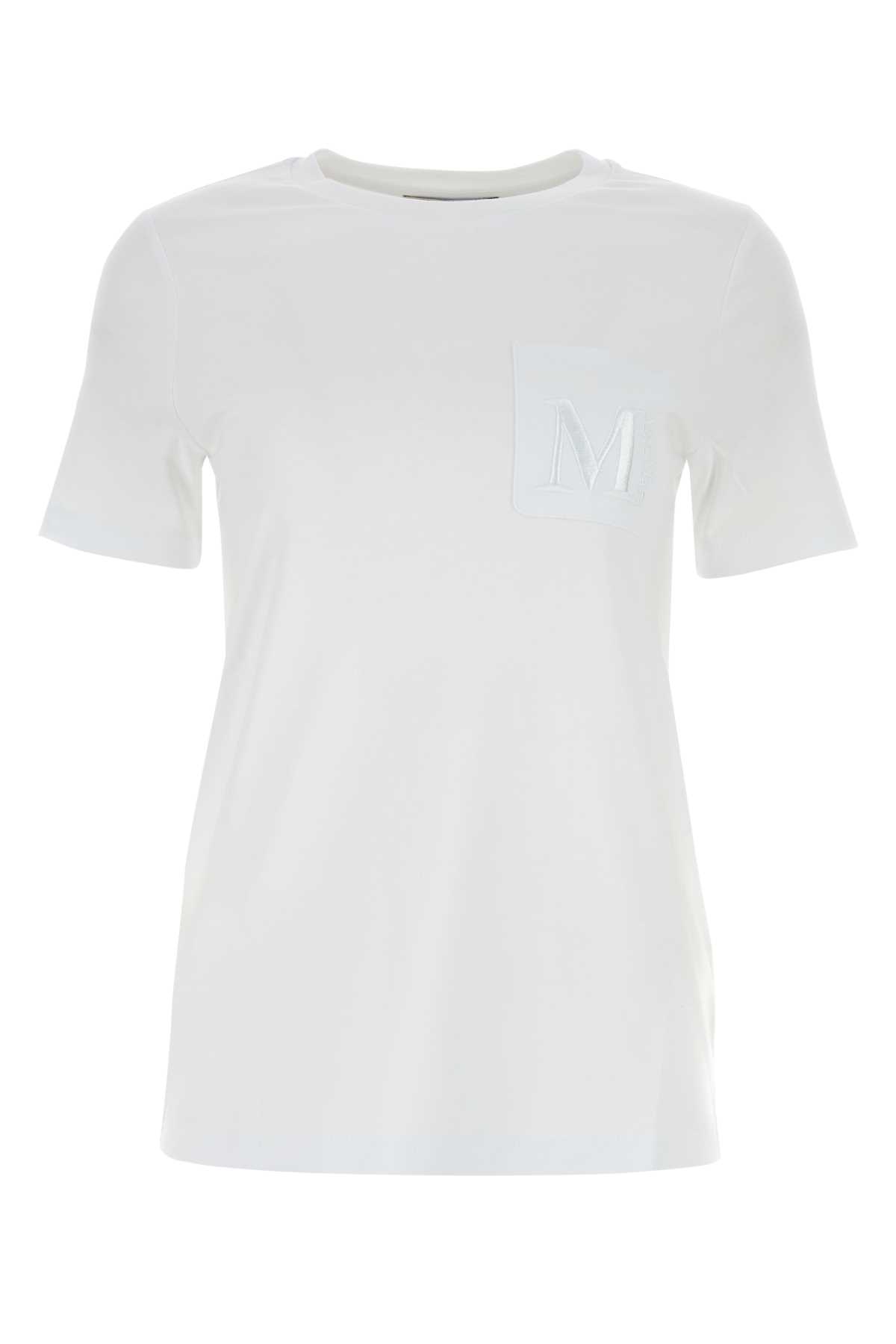 Shop 's Max Mara White Cotton Madera T-shirt In Bianco