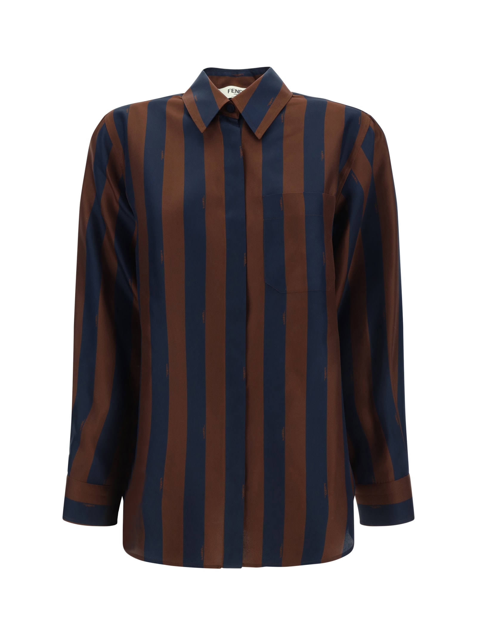 Shop Fendi Shirt In Brown