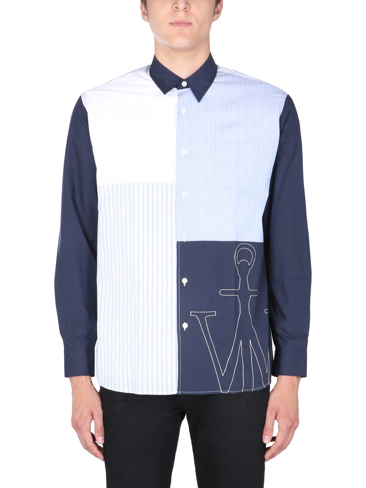 J.W. Anderson Patchwork Striped Shirt