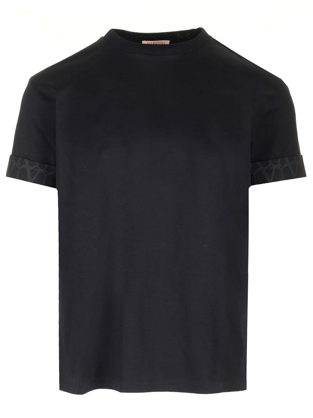 Shop Valentino Iconograph T-shirt In Black