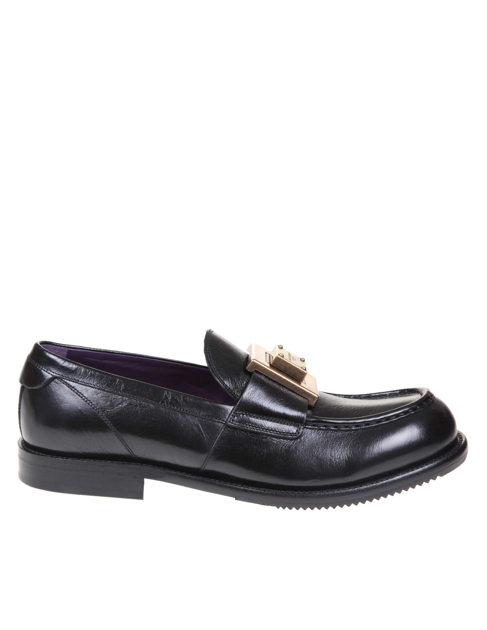 Dolce & Gabbana Loafers In Vintage Leather With Logo