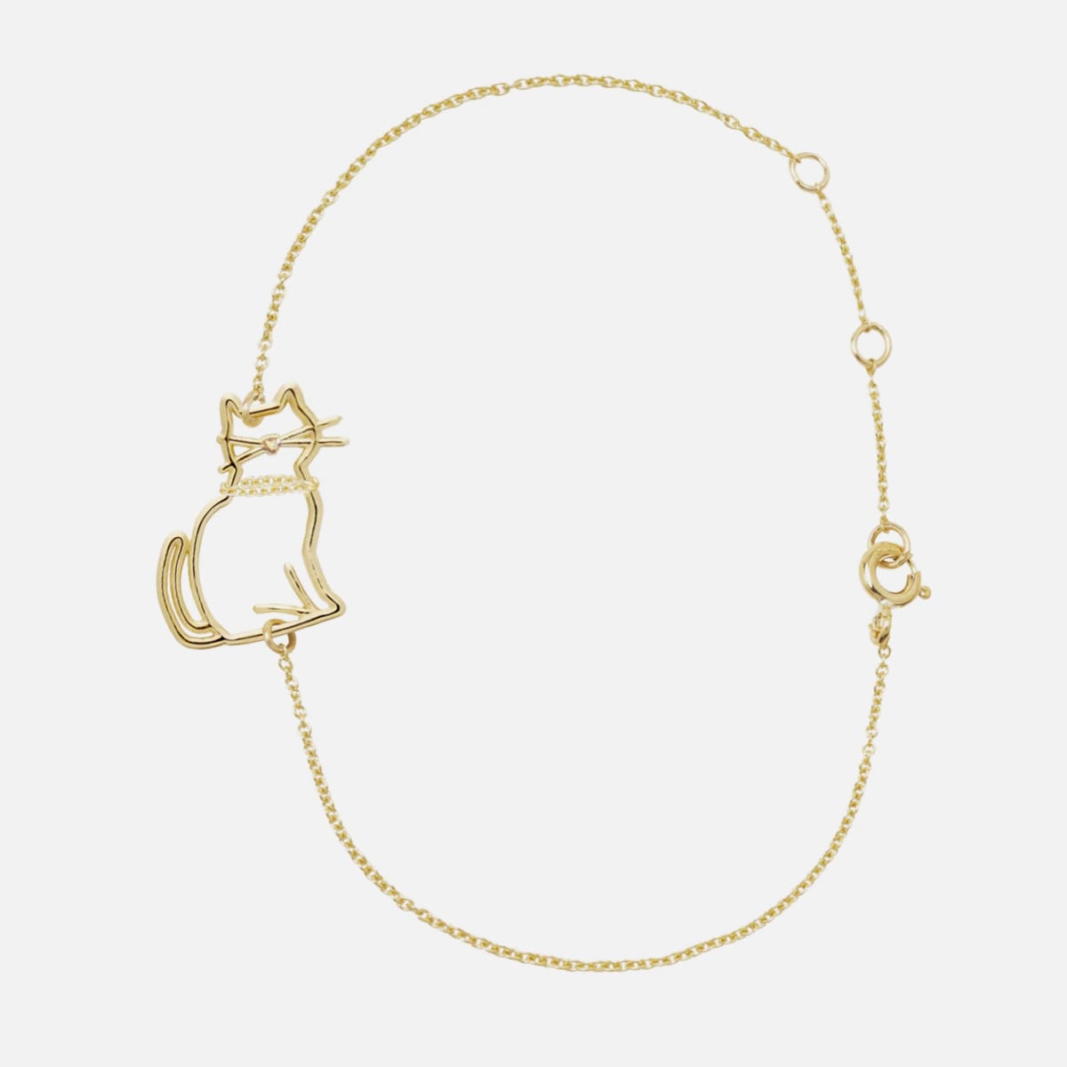 Aliita Gold Metal Miao Bracelet In Golden