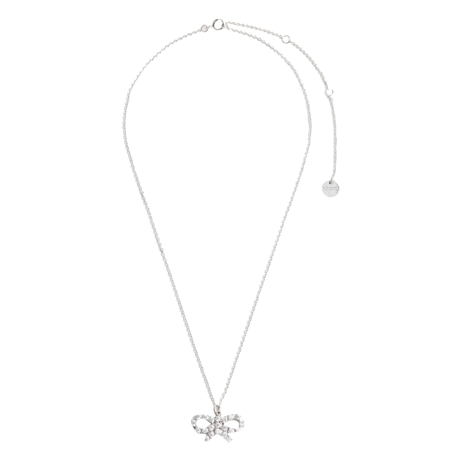 Micro Crystal Bow Necklace