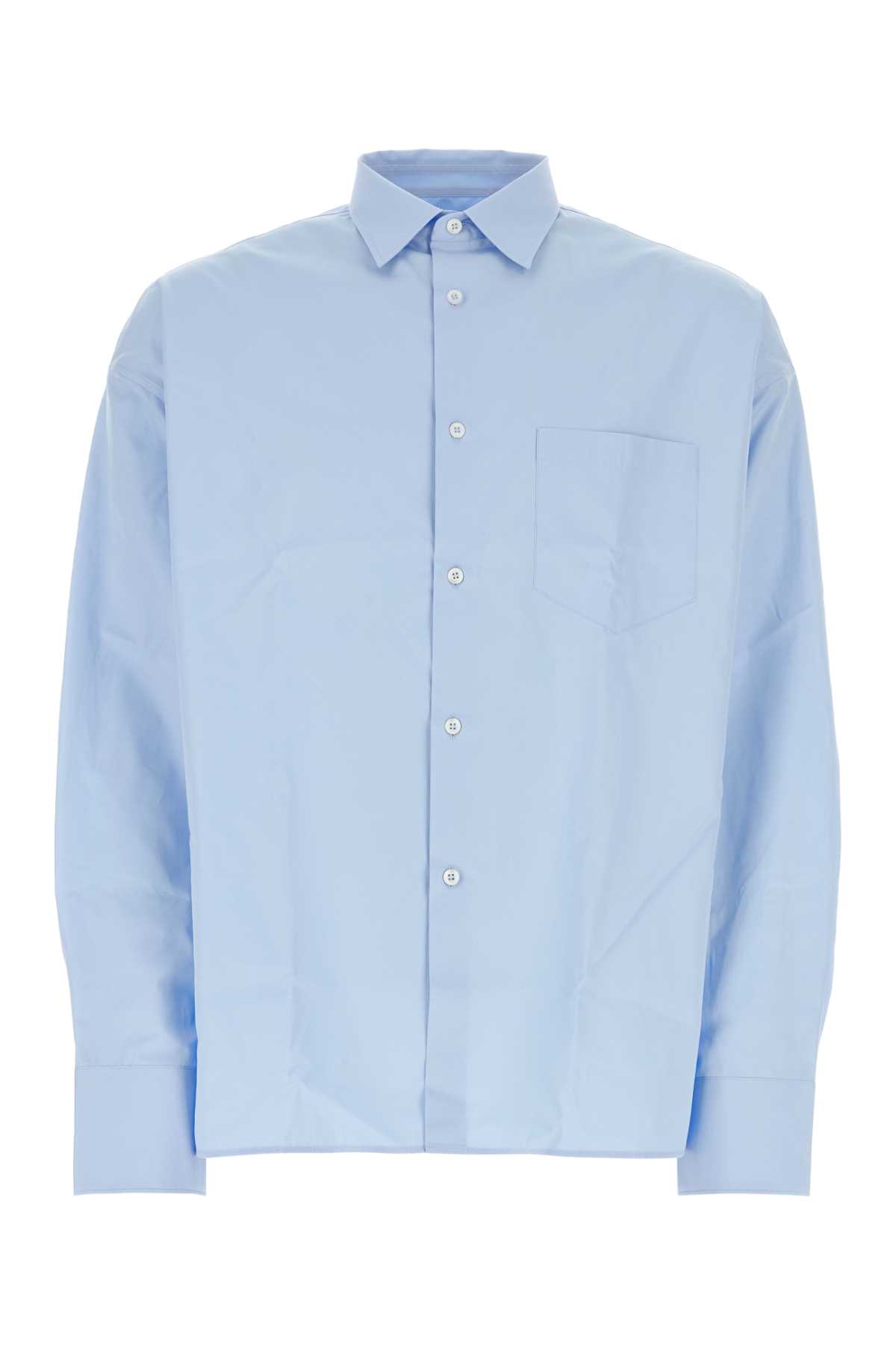 PRADA LIGHT BLUE POPLIN SHIRT 